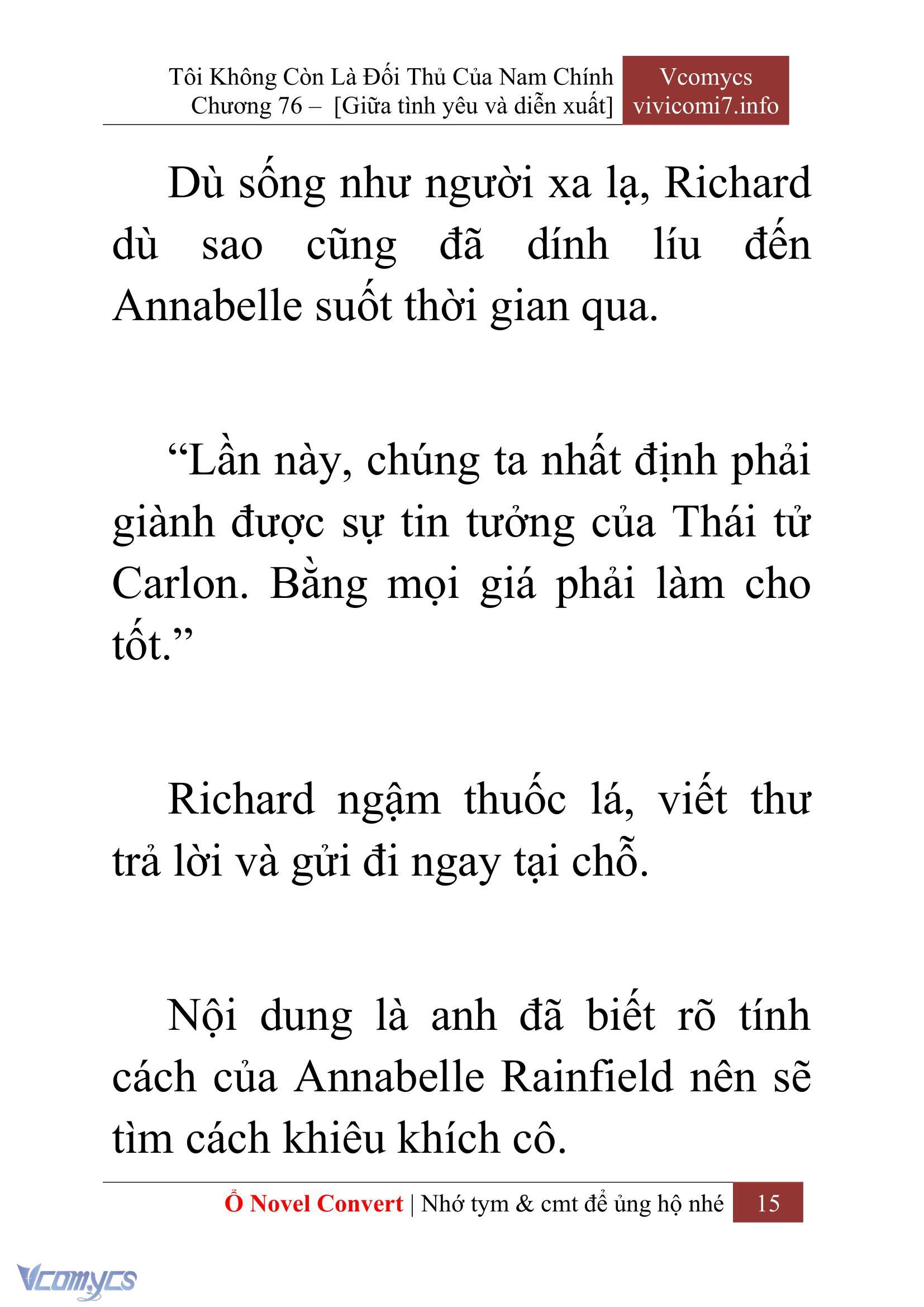 [Novel] Tôi Không Còn Là Đối Thủ Của Nam Chính Chapter  76 - 17