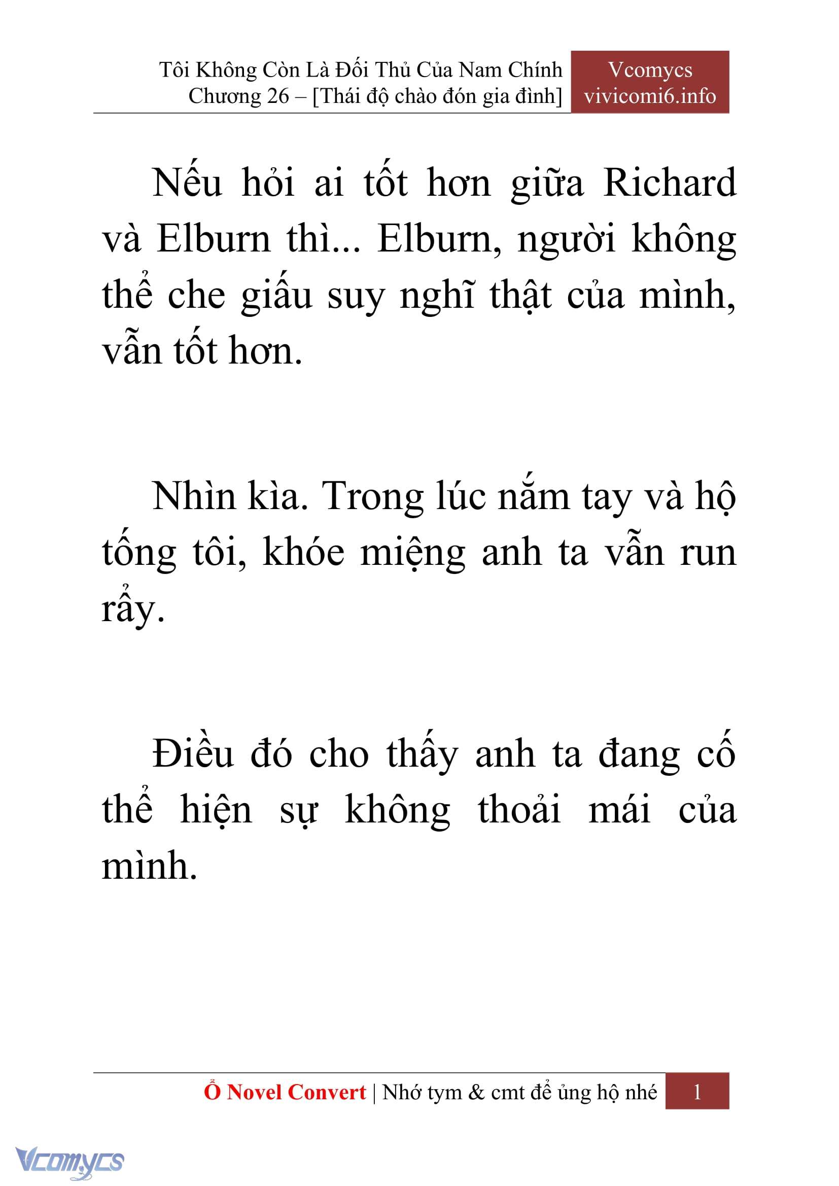 [Novel] Tôi Không Còn Là Đối Thủ Của Nam Chính Chapter  26 - 3