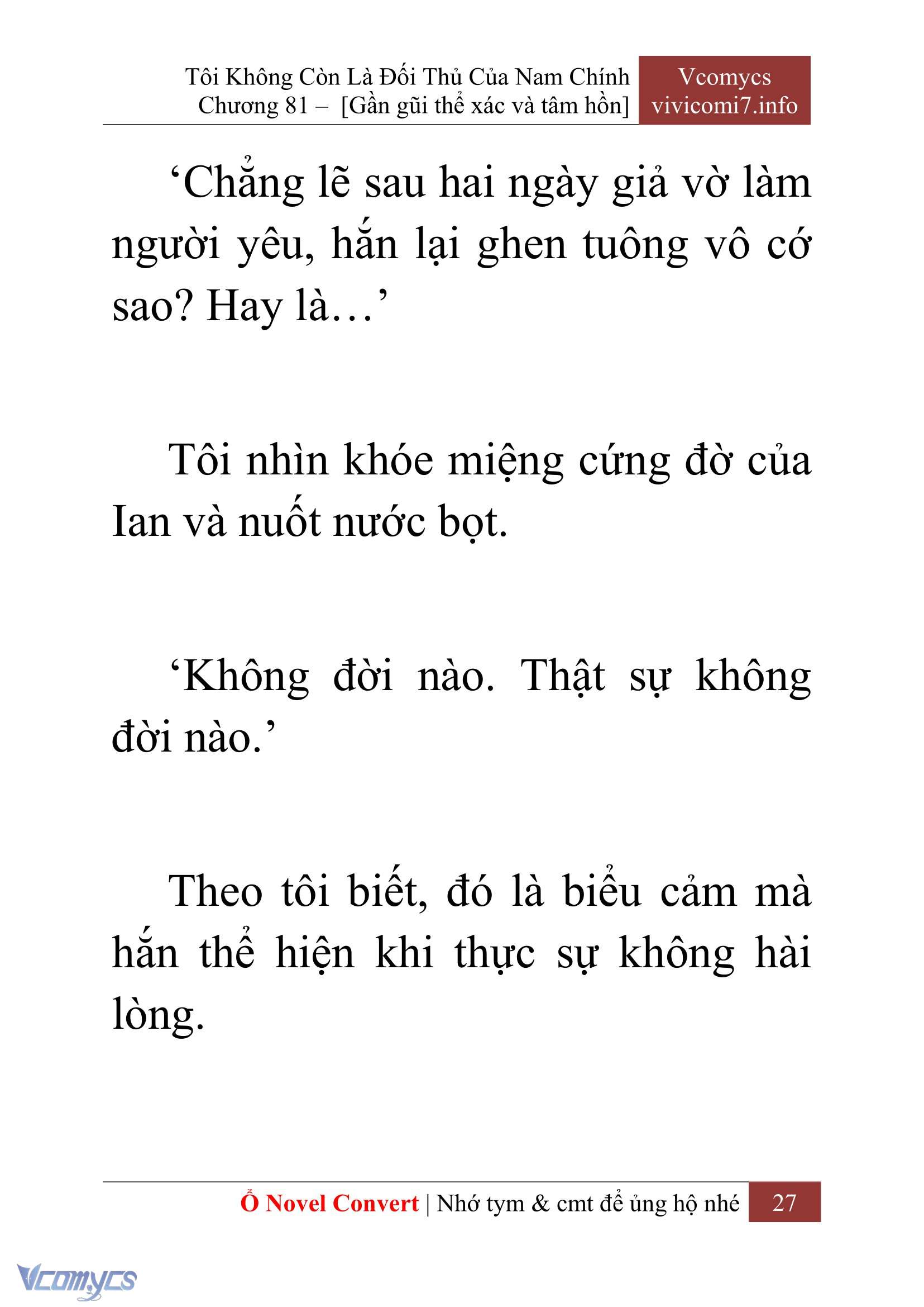 [Novel] Tôi Không Còn Là Đối Thủ Của Nam Chính Chapter  81 - 29