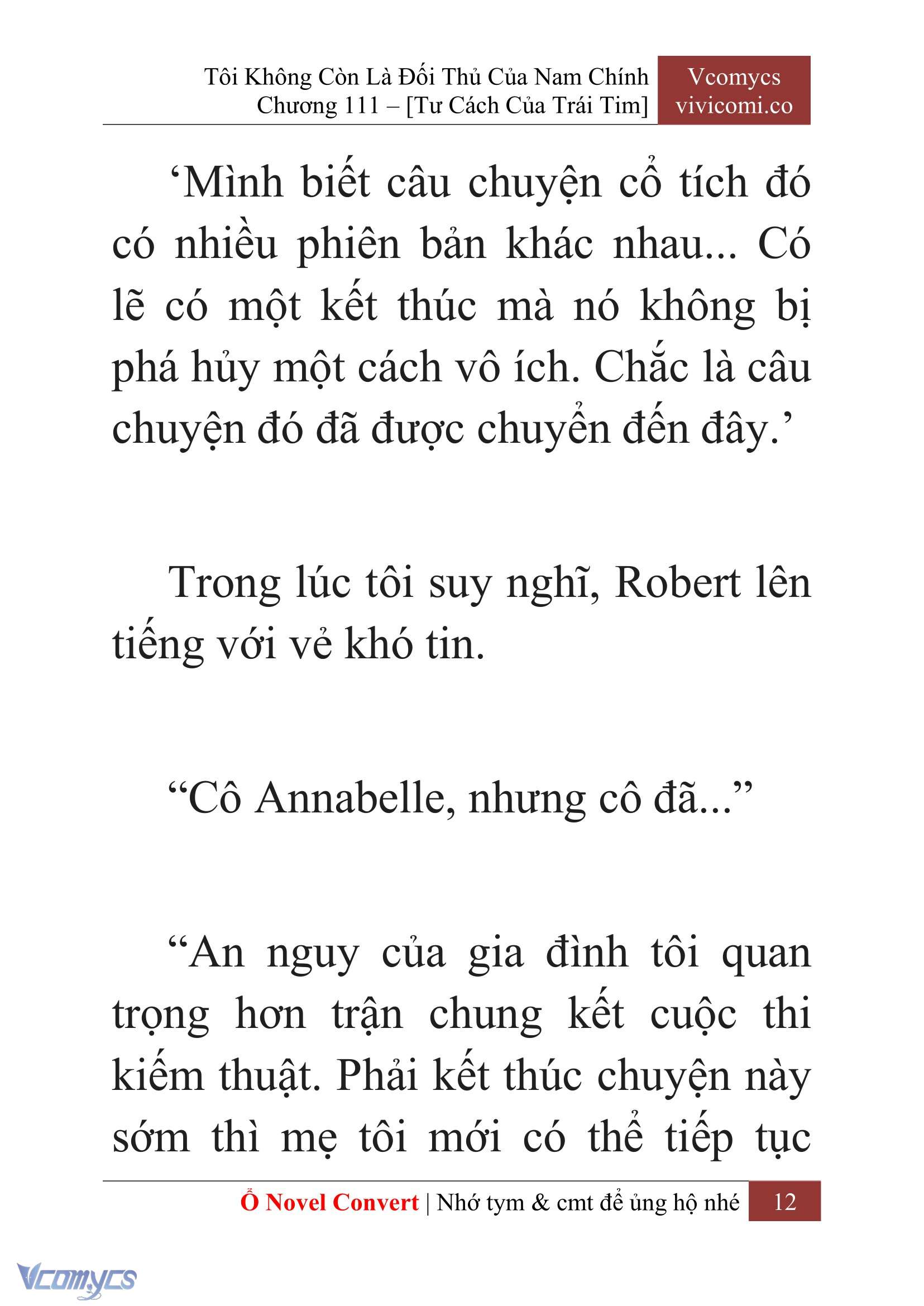 [Novel] Tôi Không Còn Là Đối Thủ Của Nam Chính Chapter  111 - 14