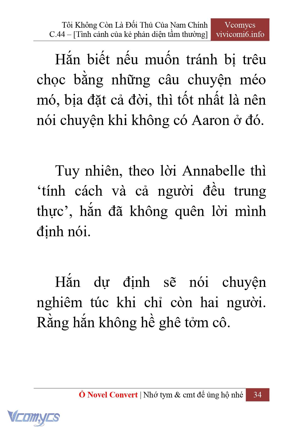 [Novel] Tôi Không Còn Là Đối Thủ Của Nam Chính Chapter  44 - 36