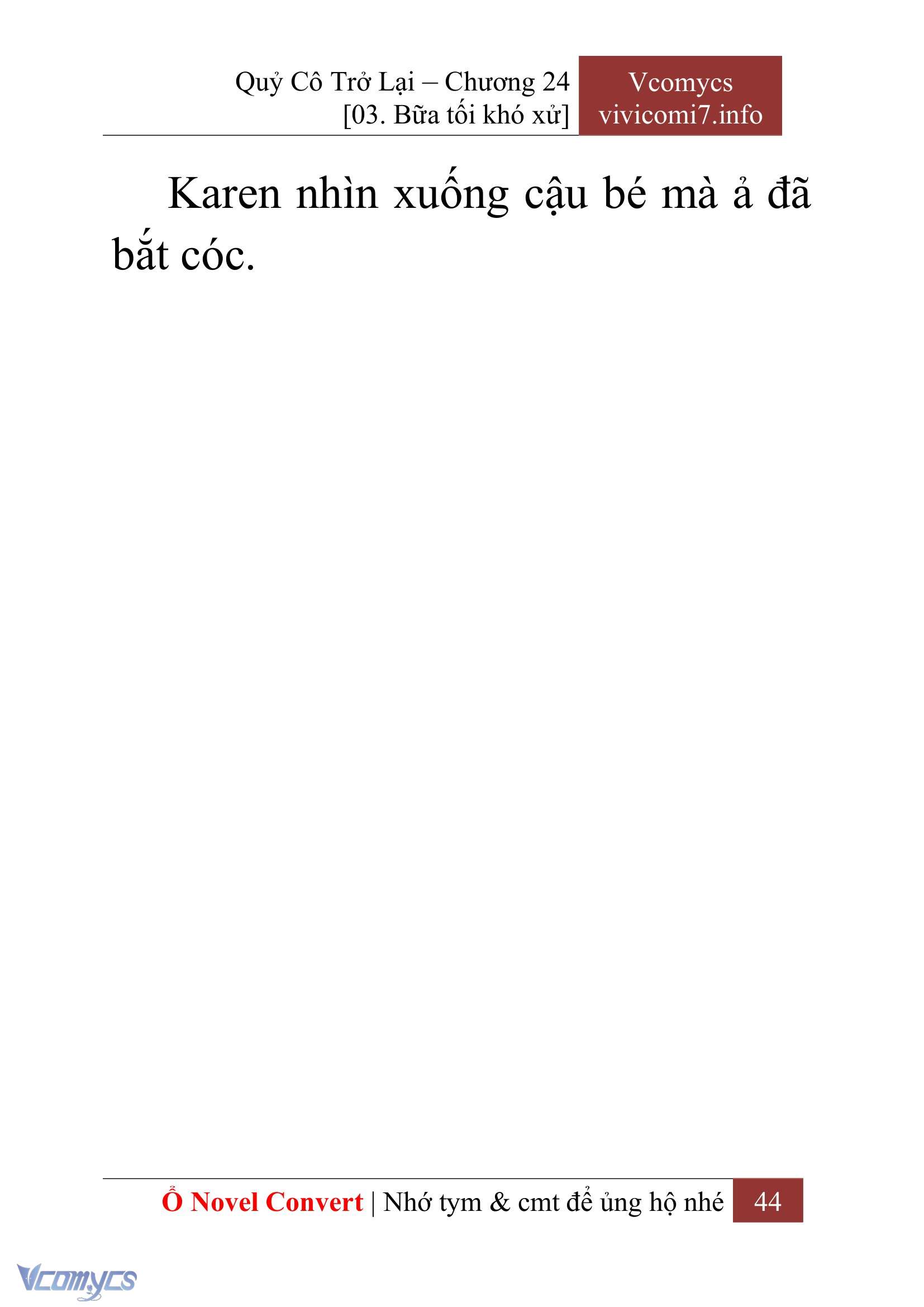 [Novel] Quý Cô Trở Lại Chapter  24 - 46