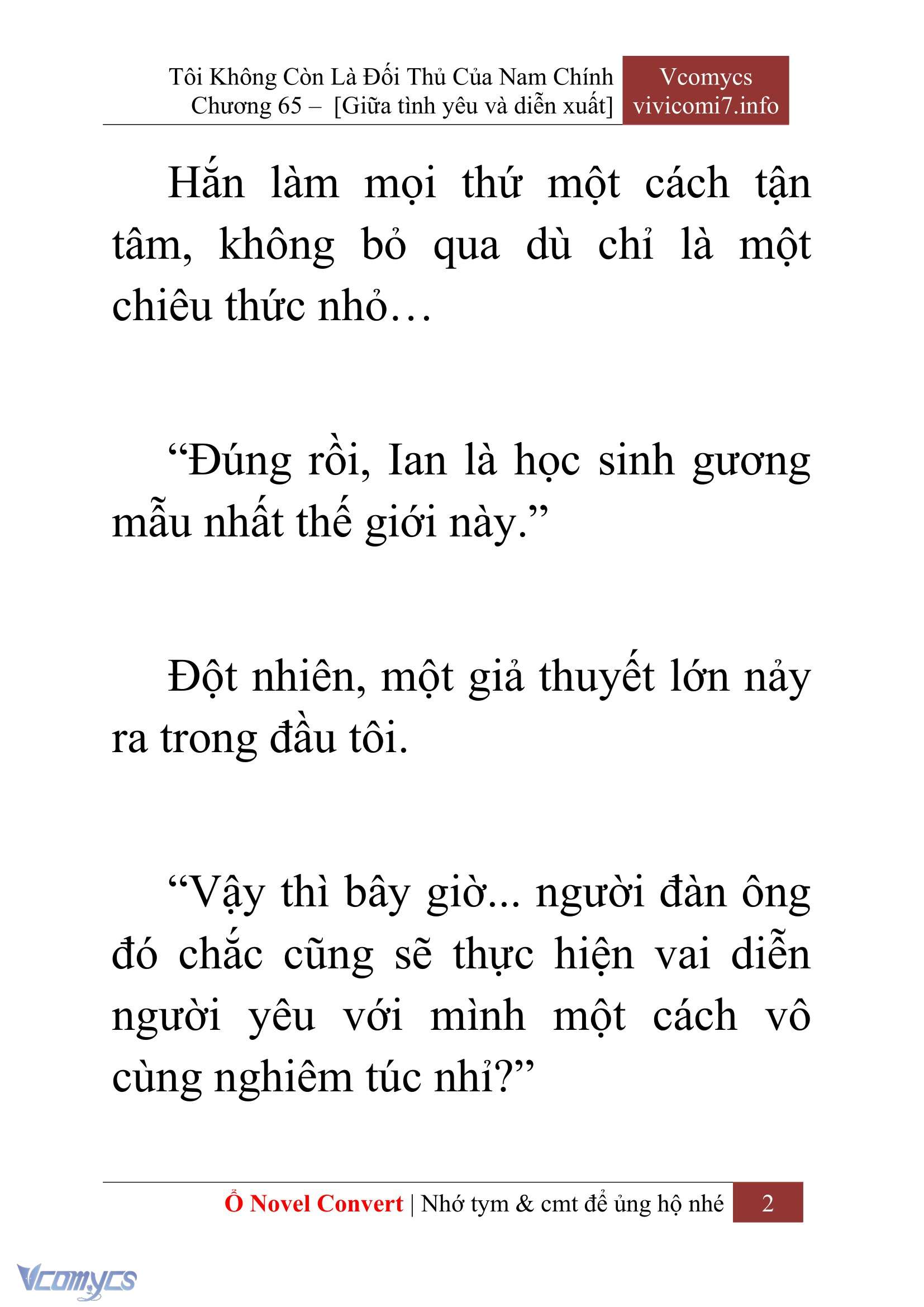[Novel] Tôi Không Còn Là Đối Thủ Của Nam Chính Chapter  65 - 4