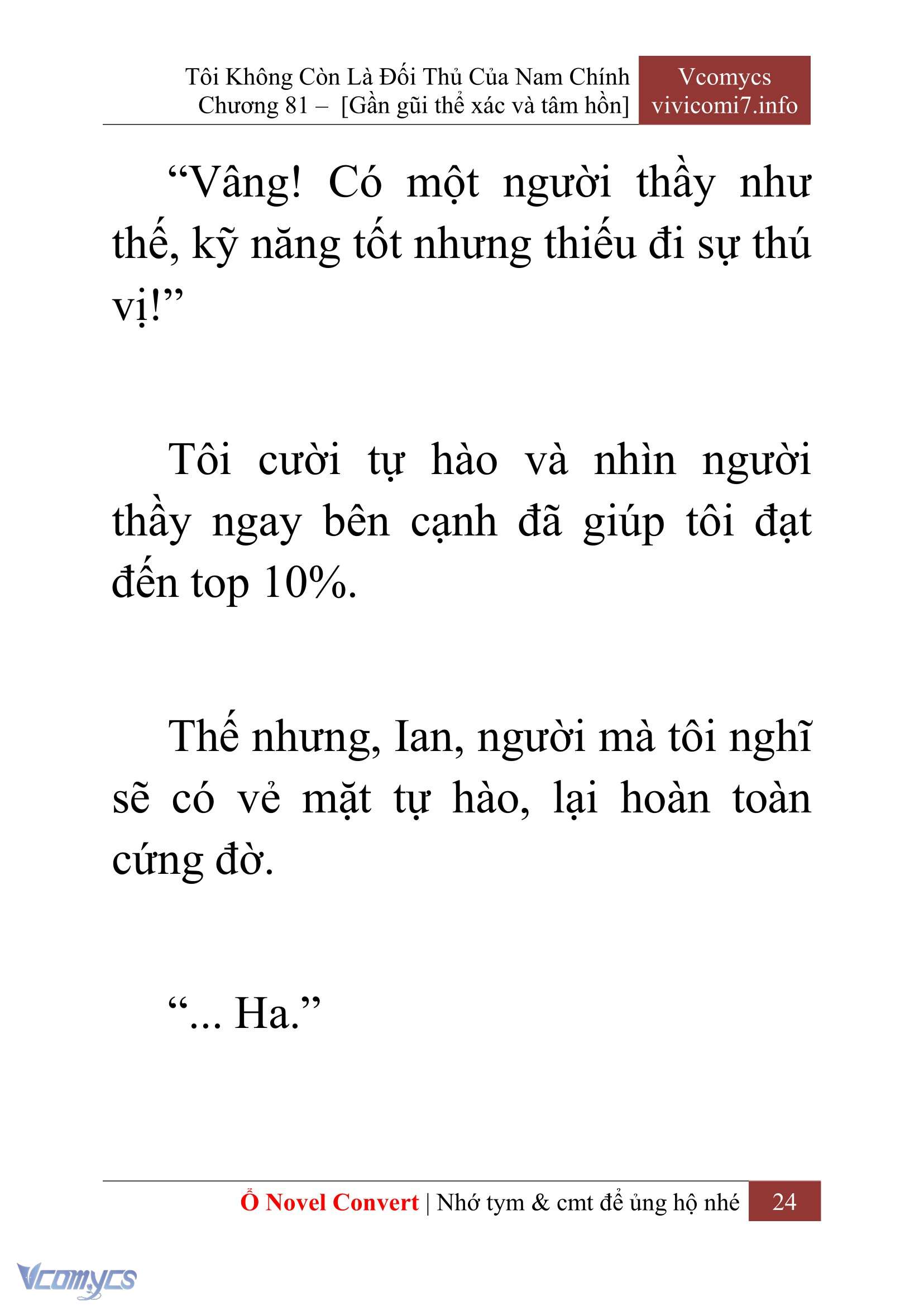 [Novel] Tôi Không Còn Là Đối Thủ Của Nam Chính Chapter  81 - 26