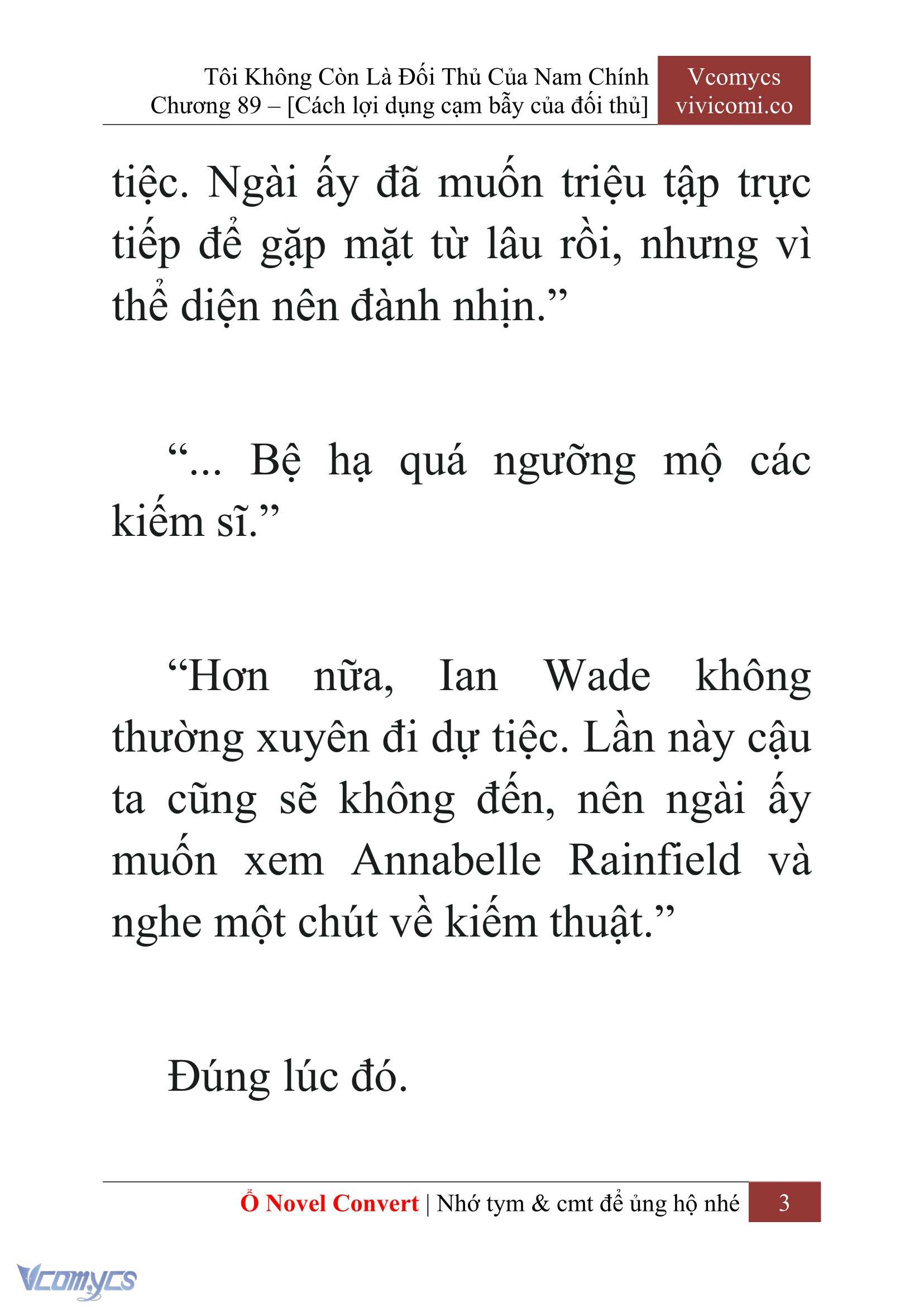 [Novel] Tôi Không Còn Là Đối Thủ Của Nam Chính Chapter  89 - 5