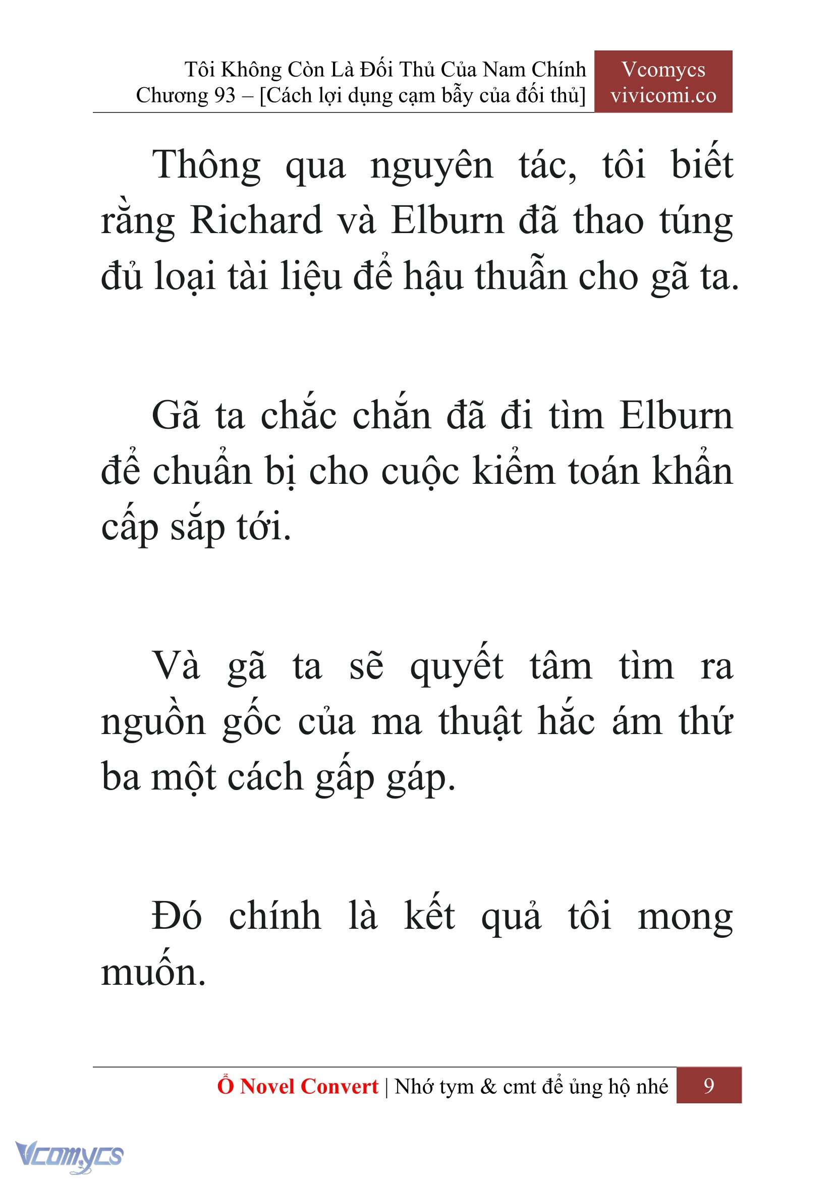 [Novel] Tôi Không Còn Là Đối Thủ Của Nam Chính Chapter  93 - 11
