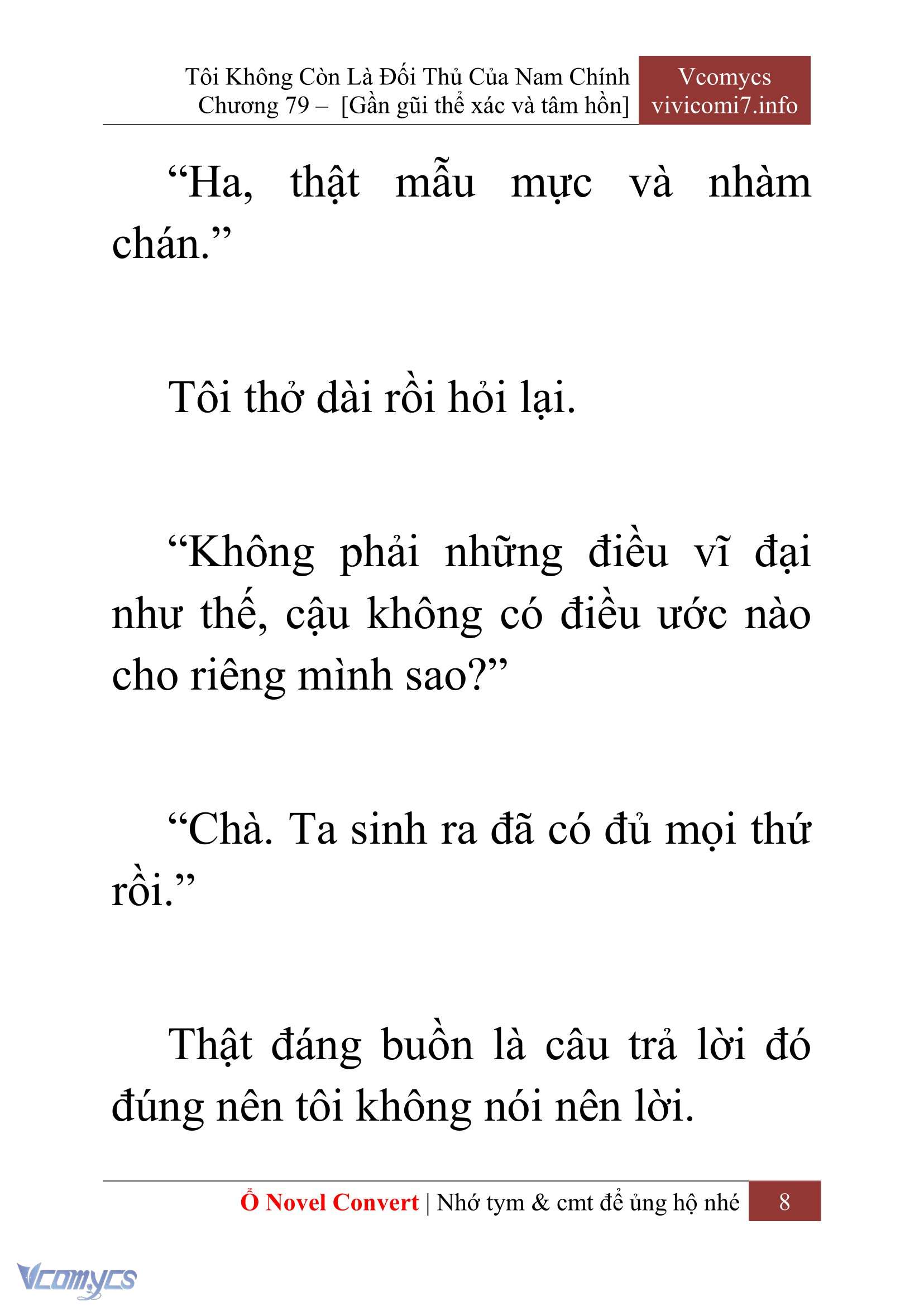 [Novel] Tôi Không Còn Là Đối Thủ Của Nam Chính Chapter  79 - 10