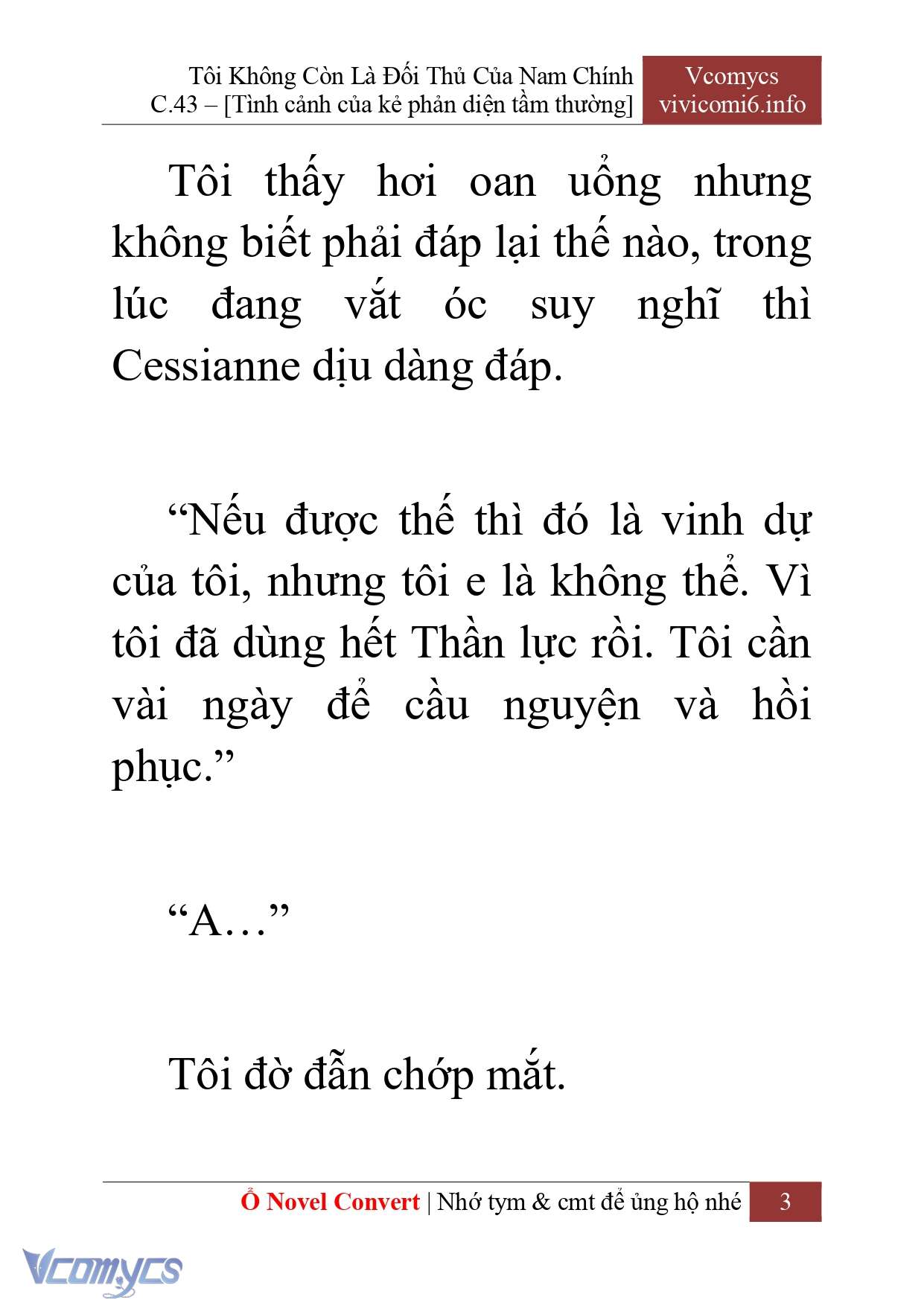 [Novel] Tôi Không Còn Là Đối Thủ Của Nam Chính Chapter  43 - 5