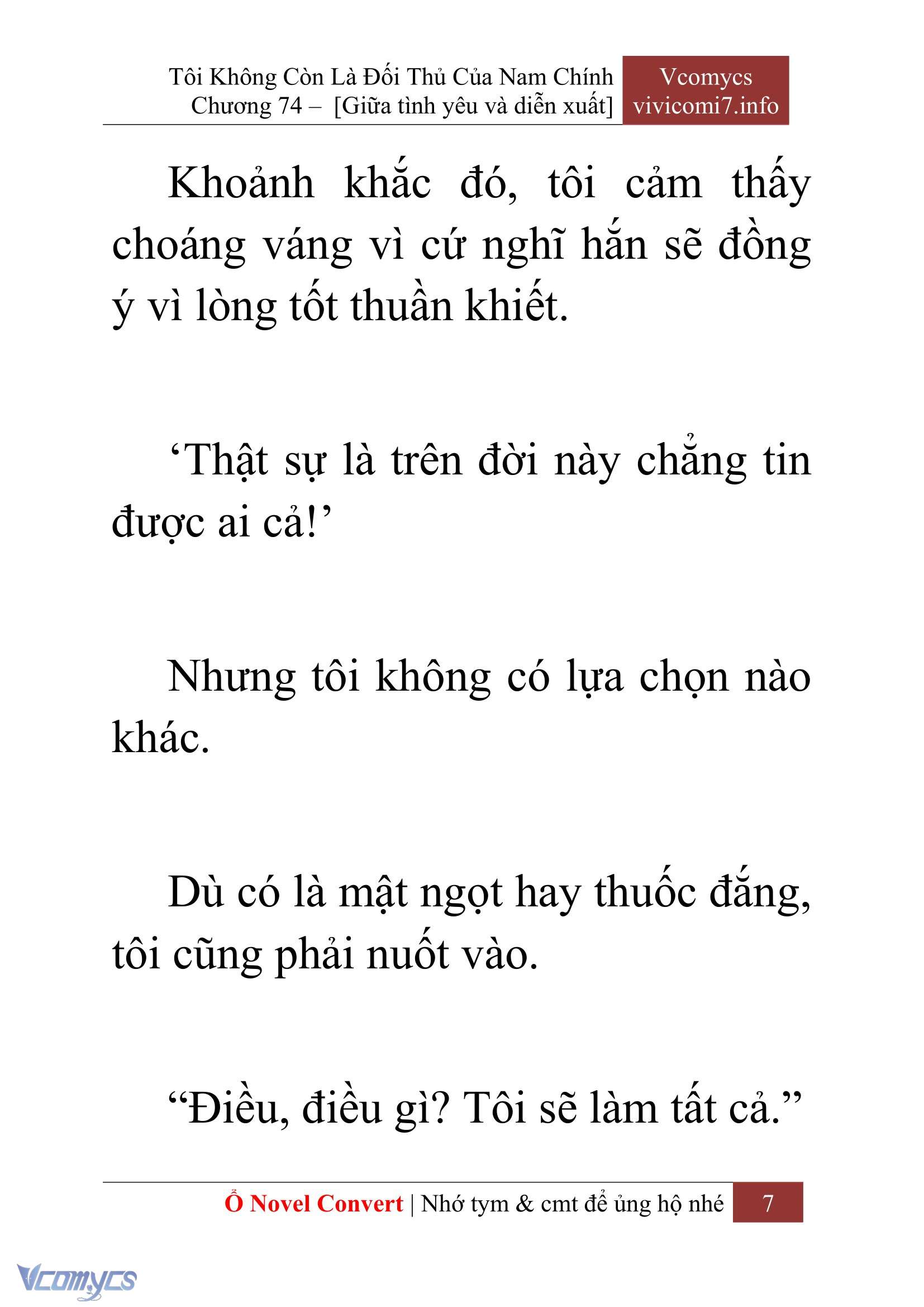 [Novel] Tôi Không Còn Là Đối Thủ Của Nam Chính Chapter  74 - 9