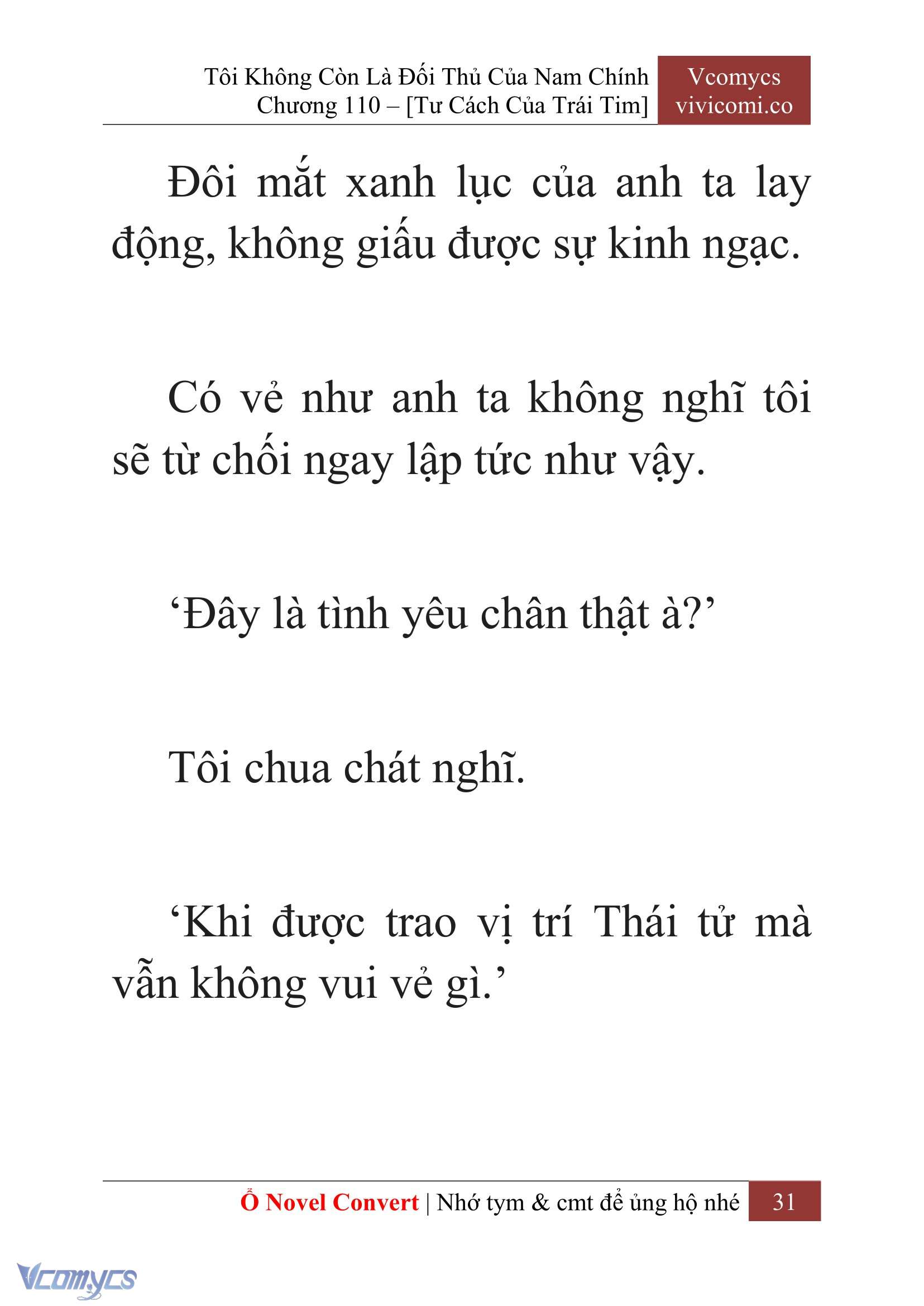 [Novel] Tôi Không Còn Là Đối Thủ Của Nam Chính Chapter  110 - 33