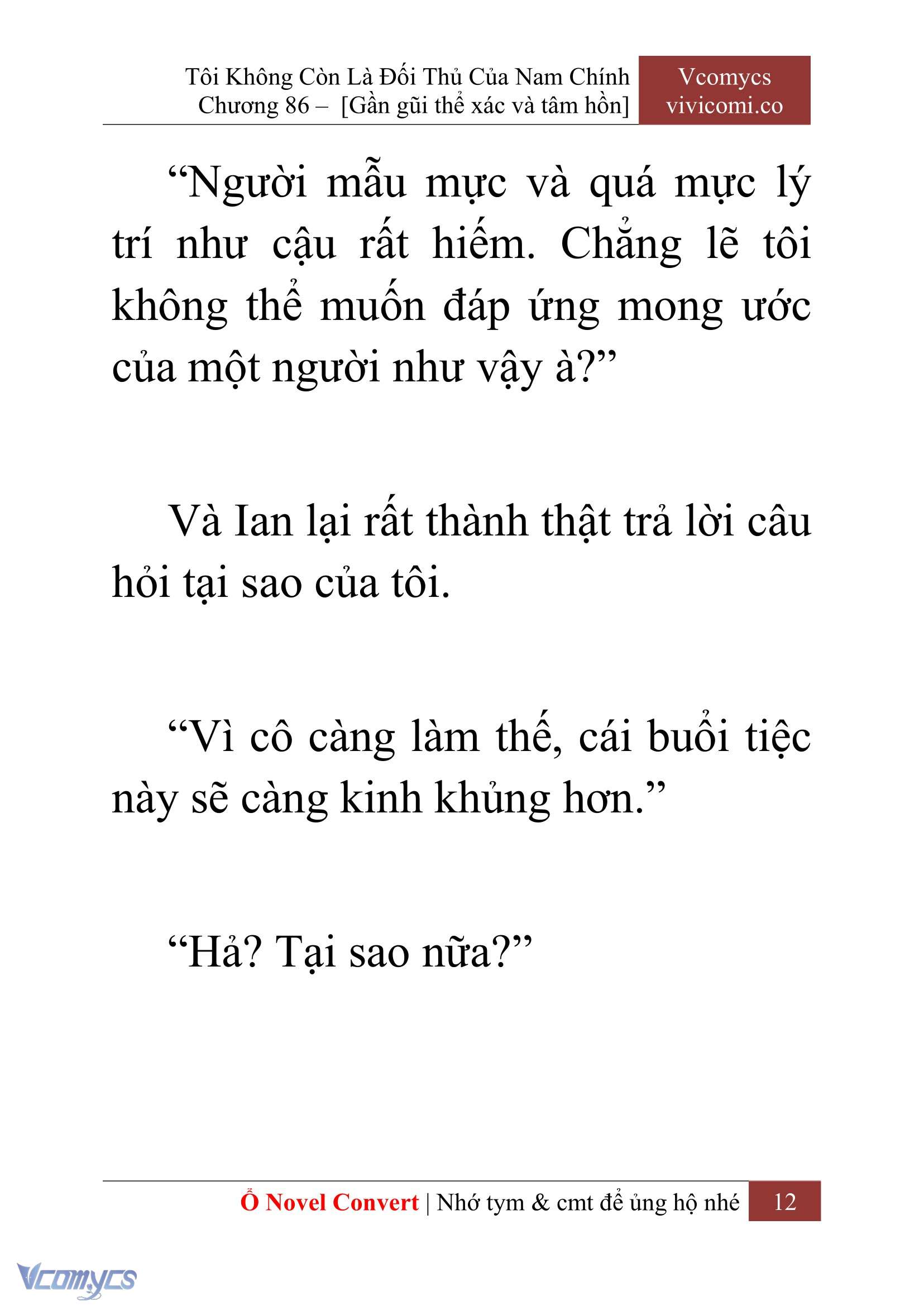 [Novel] Tôi Không Còn Là Đối Thủ Của Nam Chính Chapter  86 - 14
