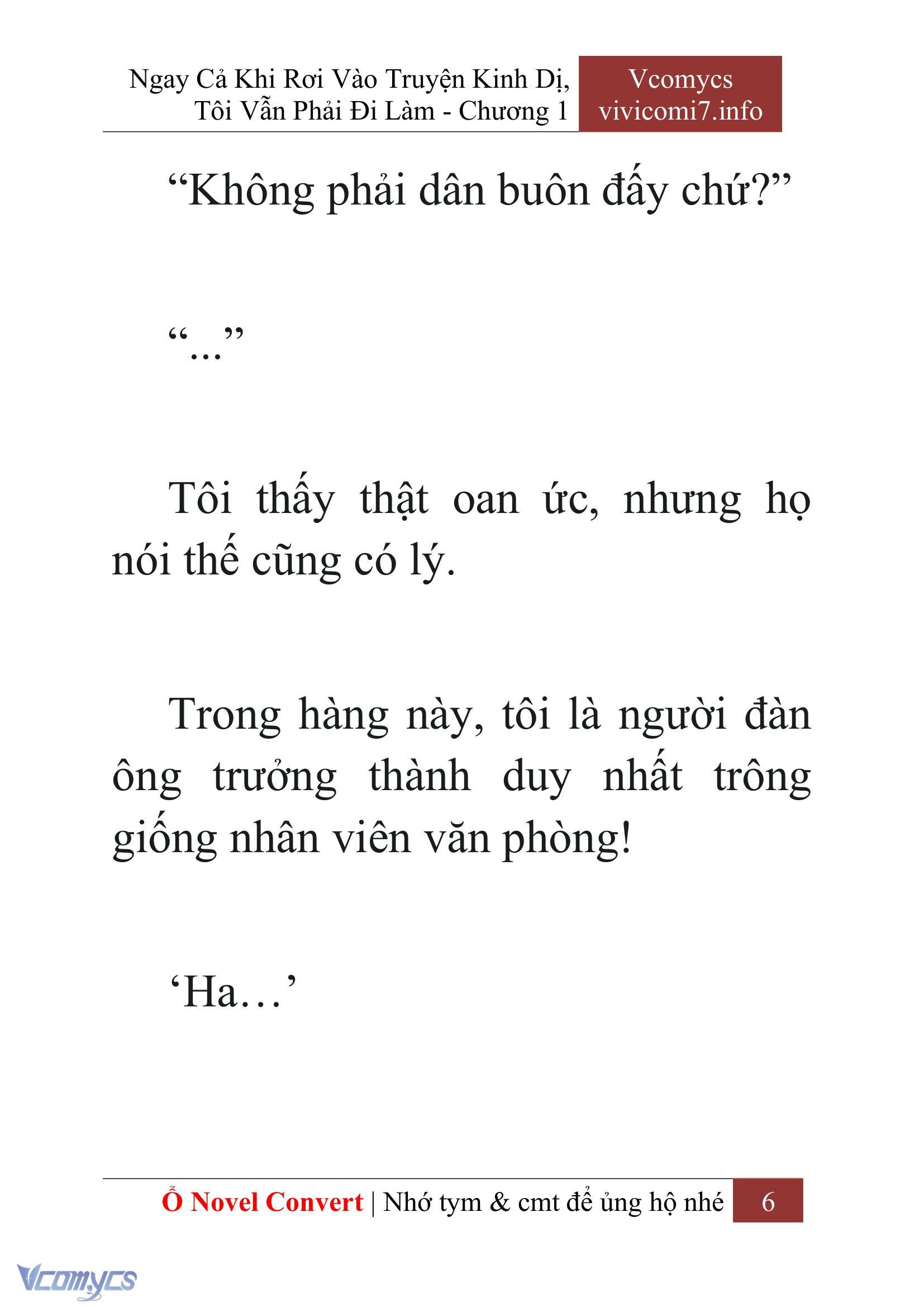 [Novel] Ngay Cả Khi Rơi Vào Truyện Kinh Dị, Tôi Vẫn Phải Đi Làm Chapter  1 - 8
