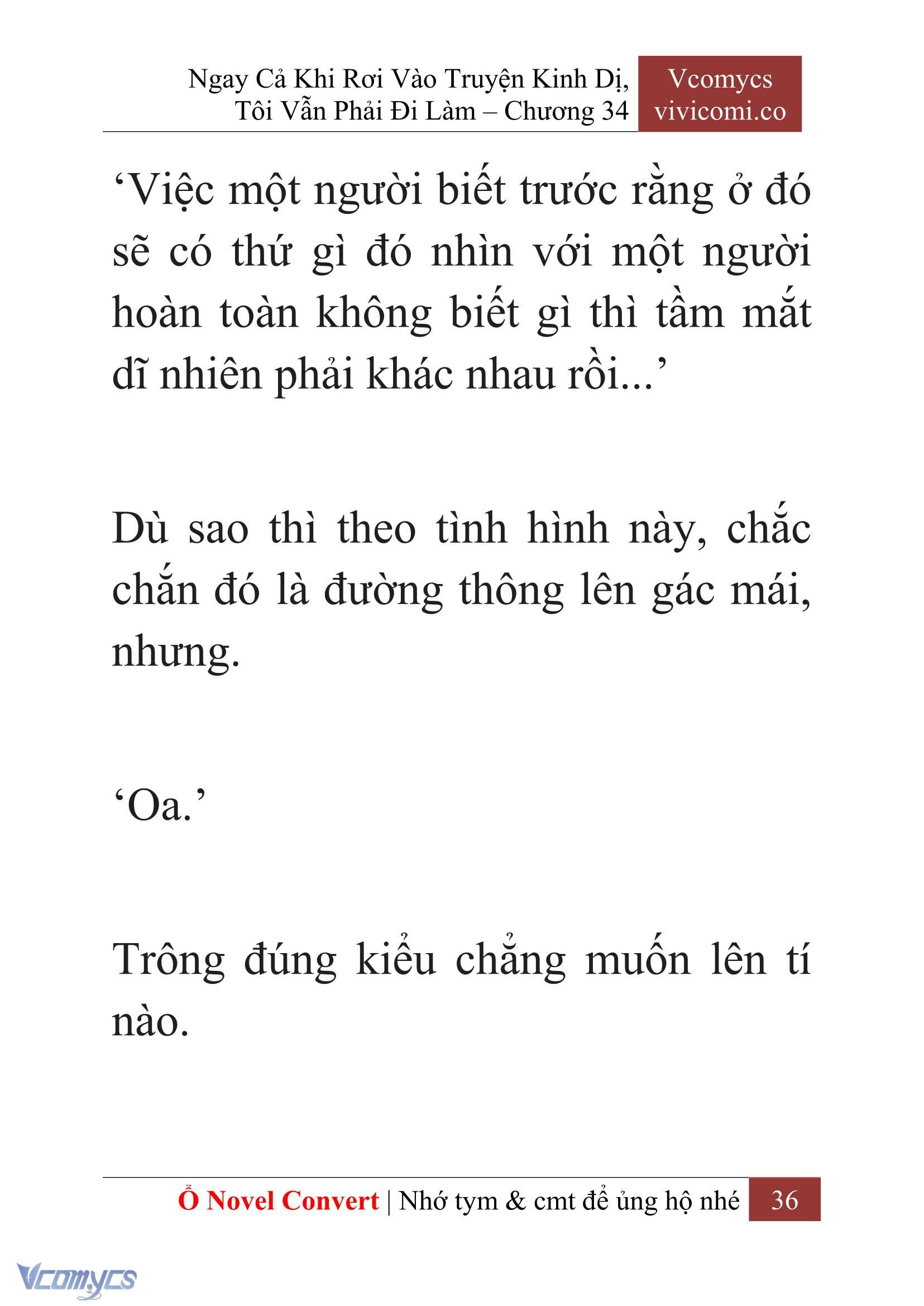 [Novel] Ngay Cả Khi Rơi Vào Truyện Kinh Dị, Tôi Vẫn Phải Đi Làm Chapter  34 - 38