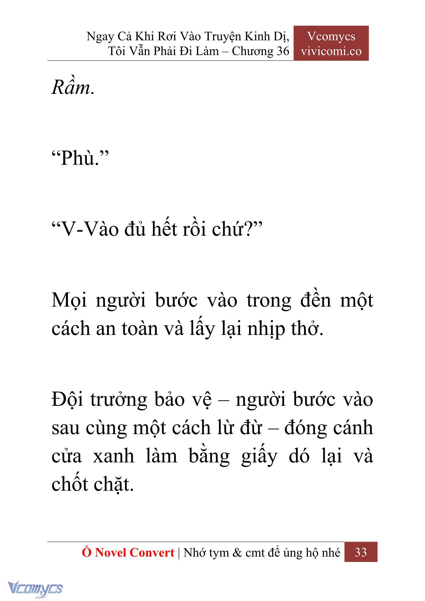 [Novel] Ngay Cả Khi Rơi Vào Truyện Kinh Dị, Tôi Vẫn Phải Đi Làm Chapter  36 - 35