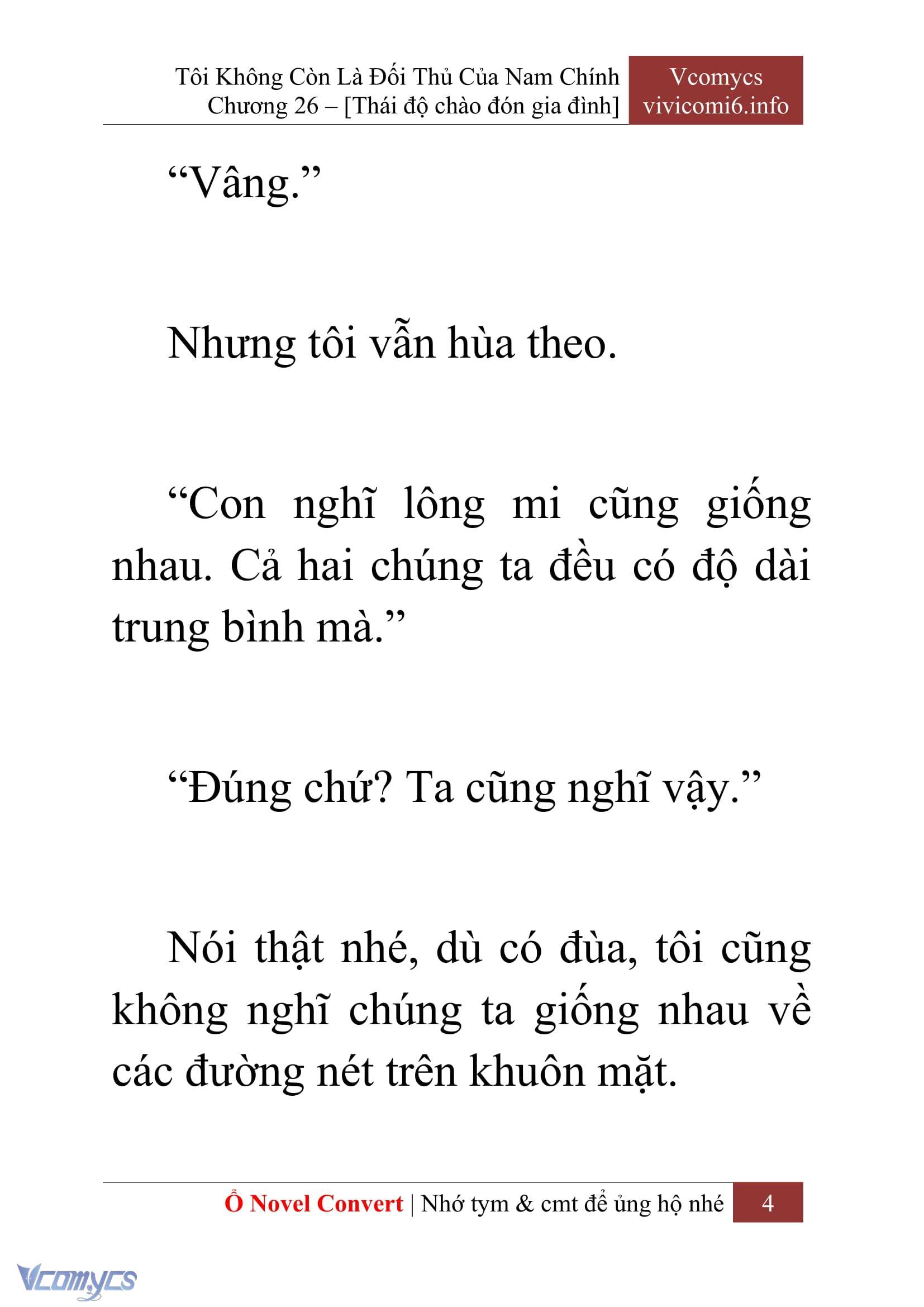 [Novel] Tôi Không Còn Là Đối Thủ Của Nam Chính Chapter  26 - 6