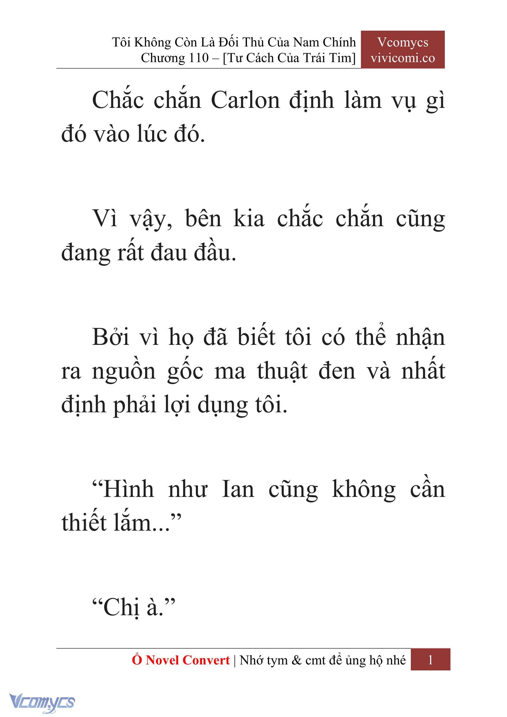 [Novel] Tôi Không Còn Là Đối Thủ Của Nam Chính Chapter  110 - 3