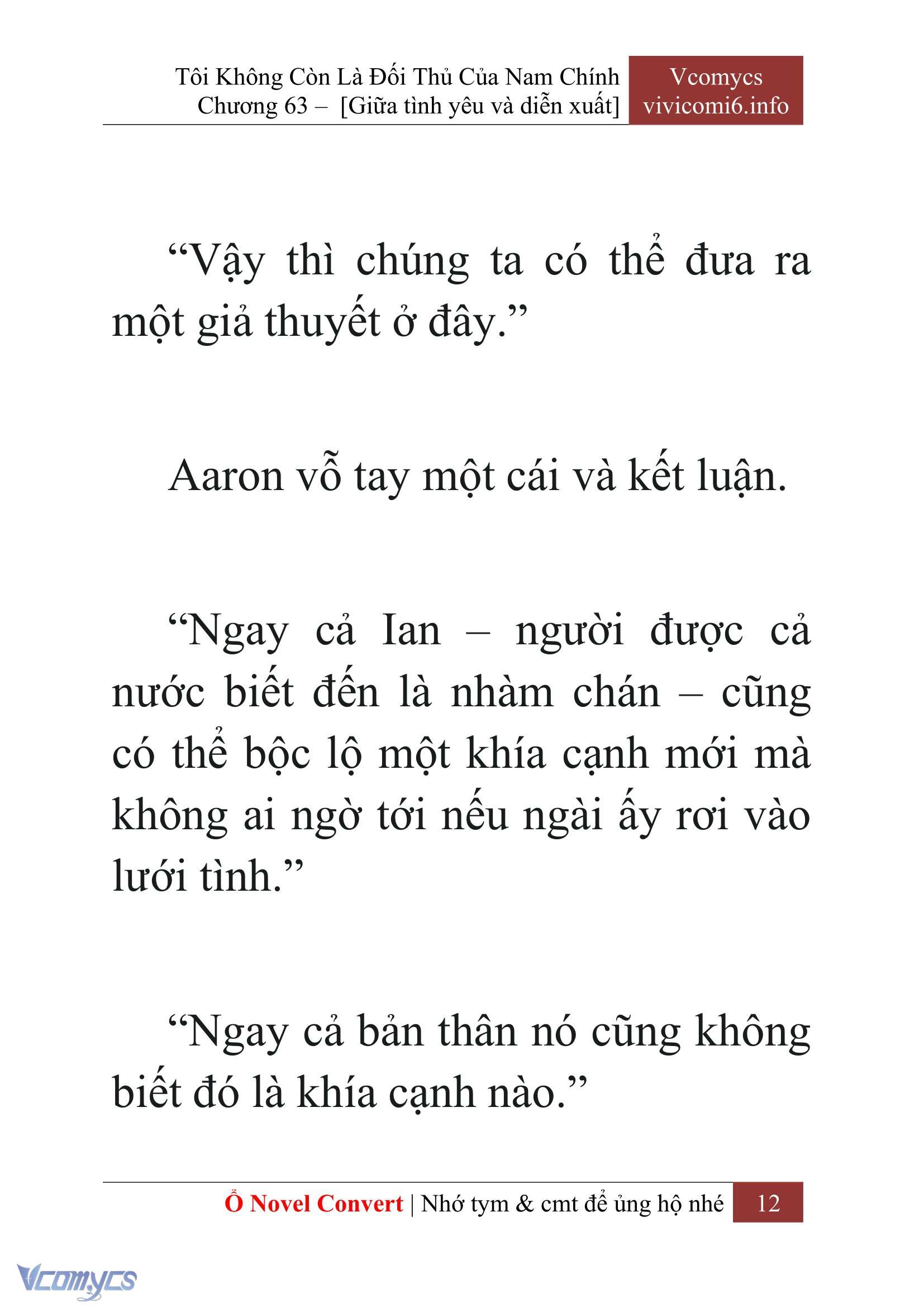 [Novel] Tôi Không Còn Là Đối Thủ Của Nam Chính Chapter  63 - 14