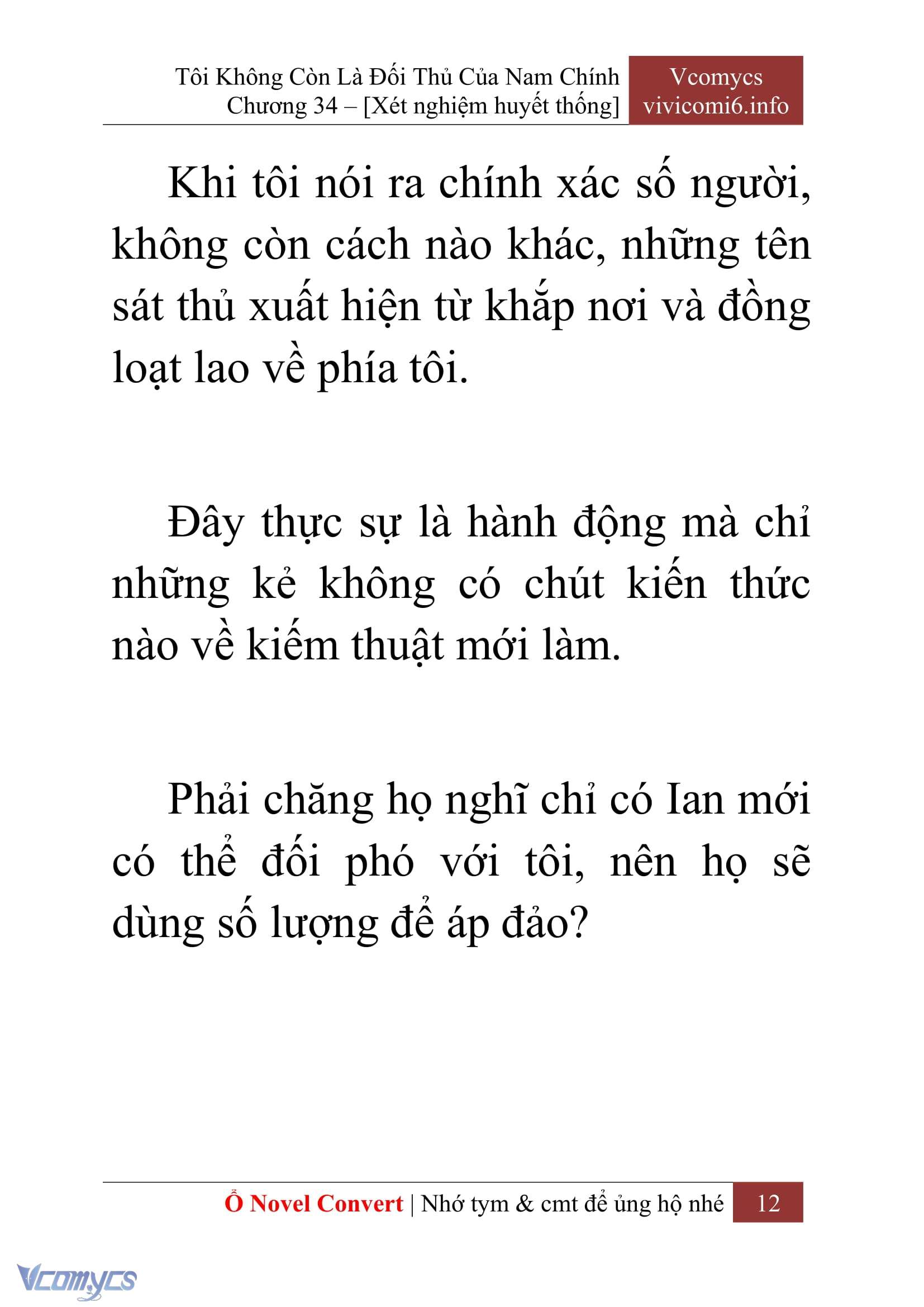 [Novel] Tôi Không Còn Là Đối Thủ Của Nam Chính Chapter  34 - 14