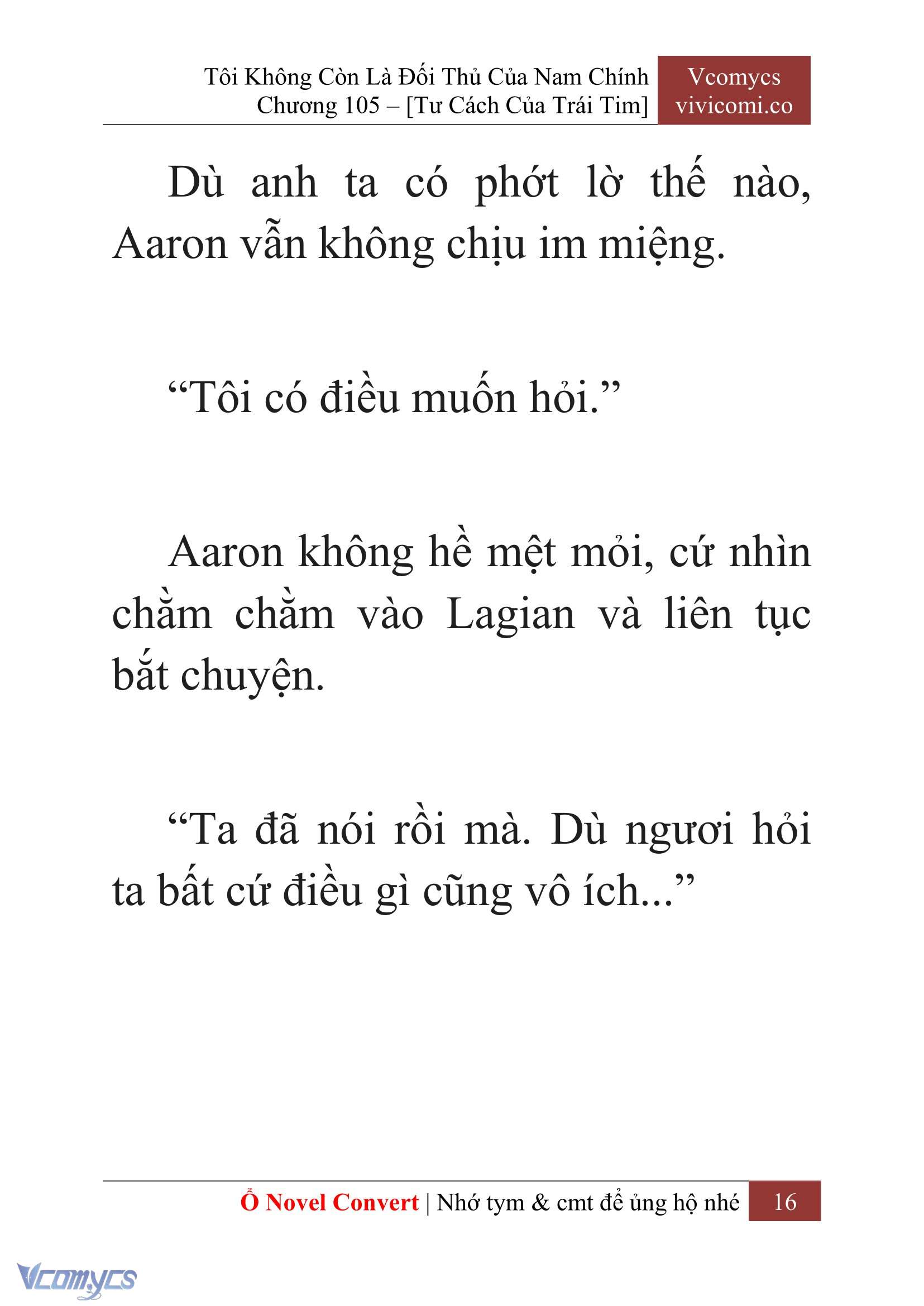 [Novel] Tôi Không Còn Là Đối Thủ Của Nam Chính Chapter  105 - 18