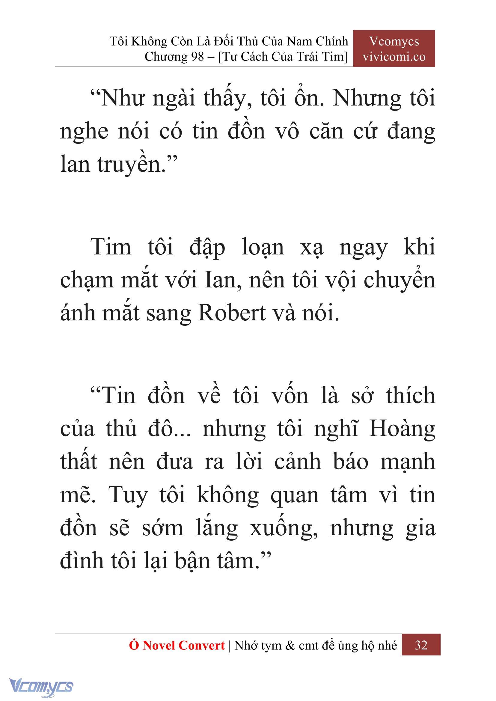[Novel] Tôi Không Còn Là Đối Thủ Của Nam Chính Chapter  98 - 34