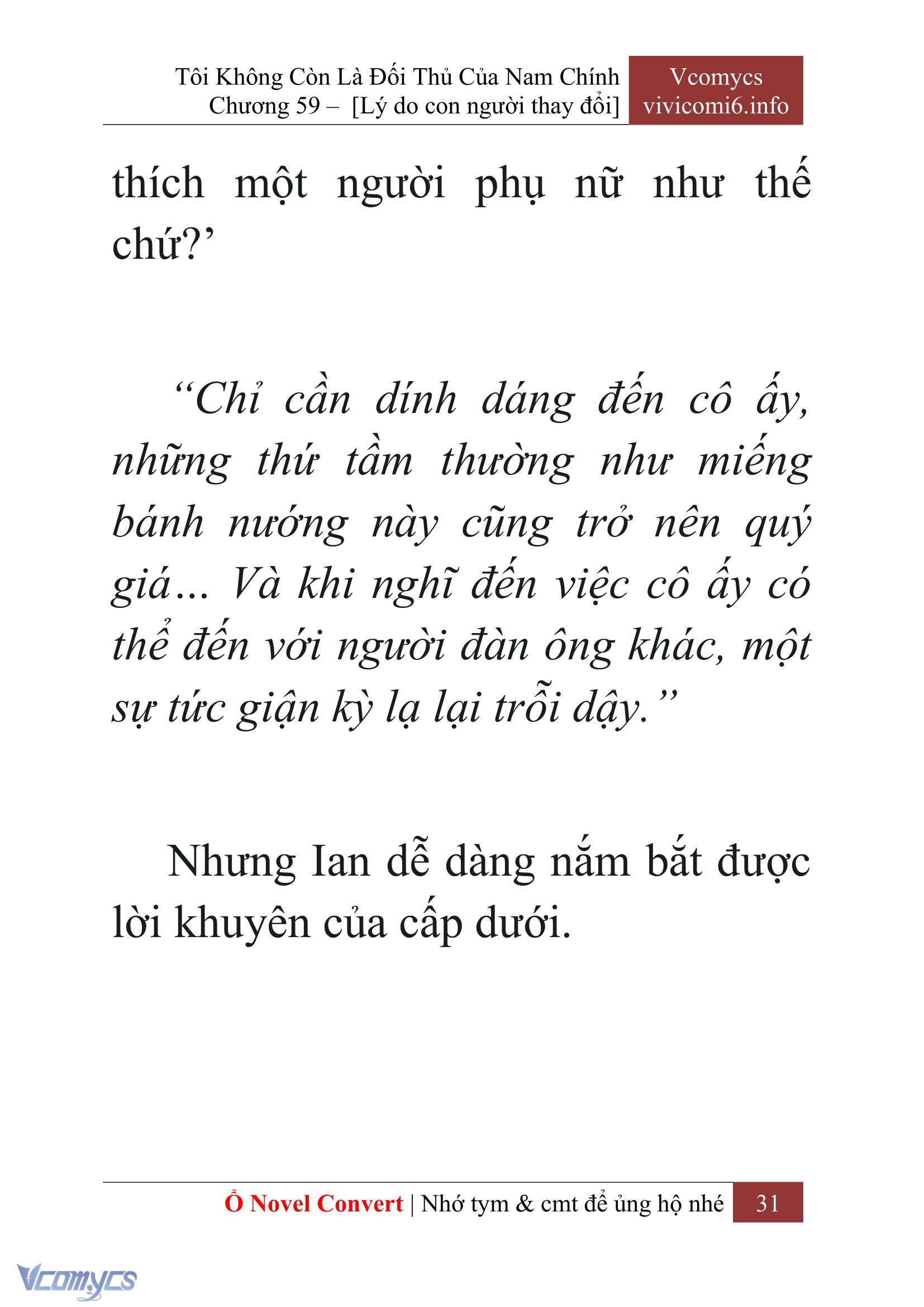 [Novel] Tôi Không Còn Là Đối Thủ Của Nam Chính Chapter  59 - 33