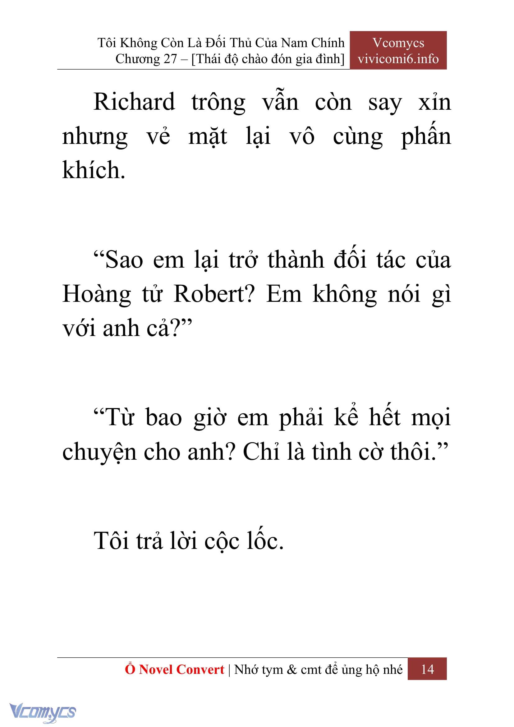[Novel] Tôi Không Còn Là Đối Thủ Của Nam Chính Chapter  27 - 16