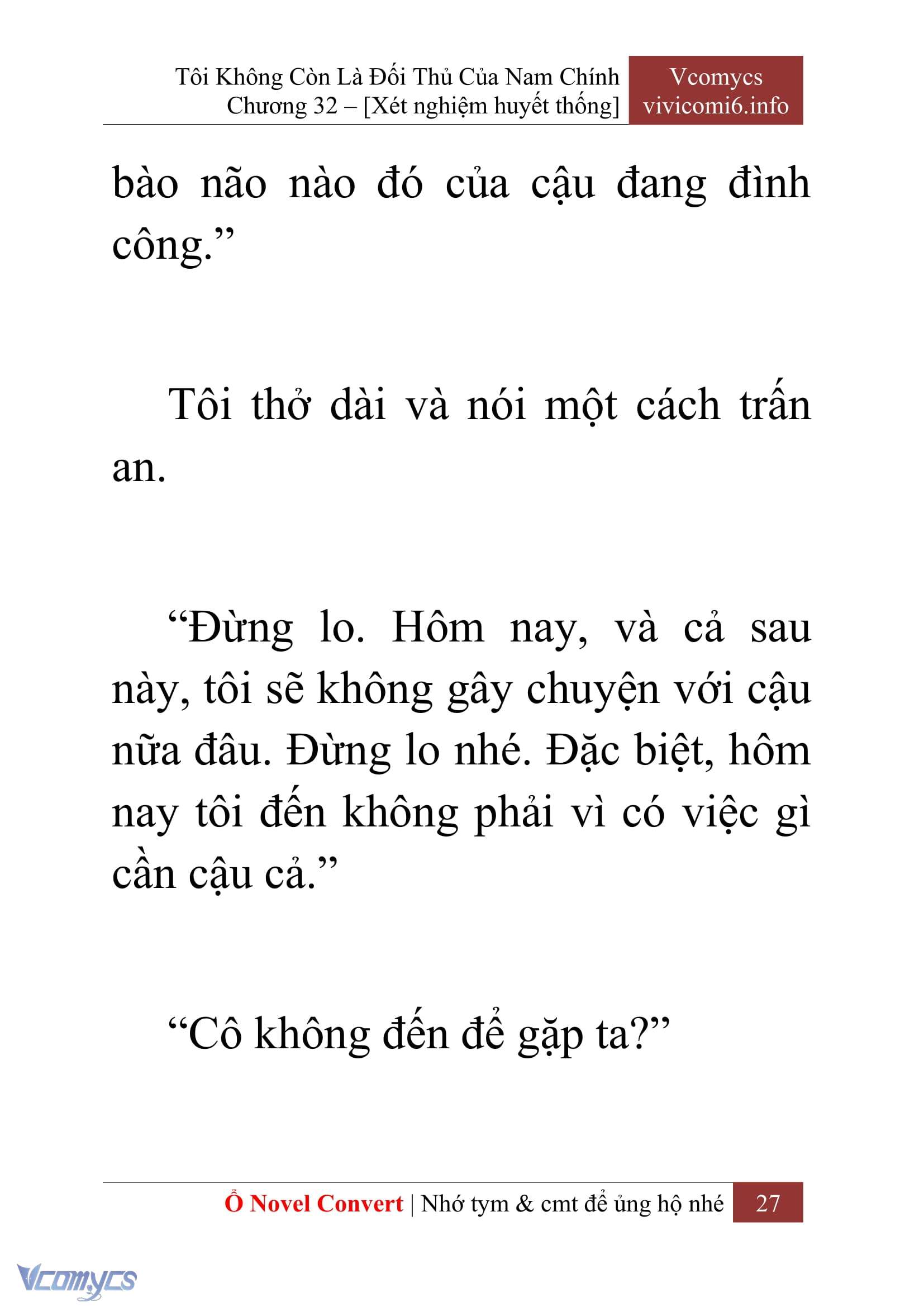 [Novel] Tôi Không Còn Là Đối Thủ Của Nam Chính Chapter  32 - 29