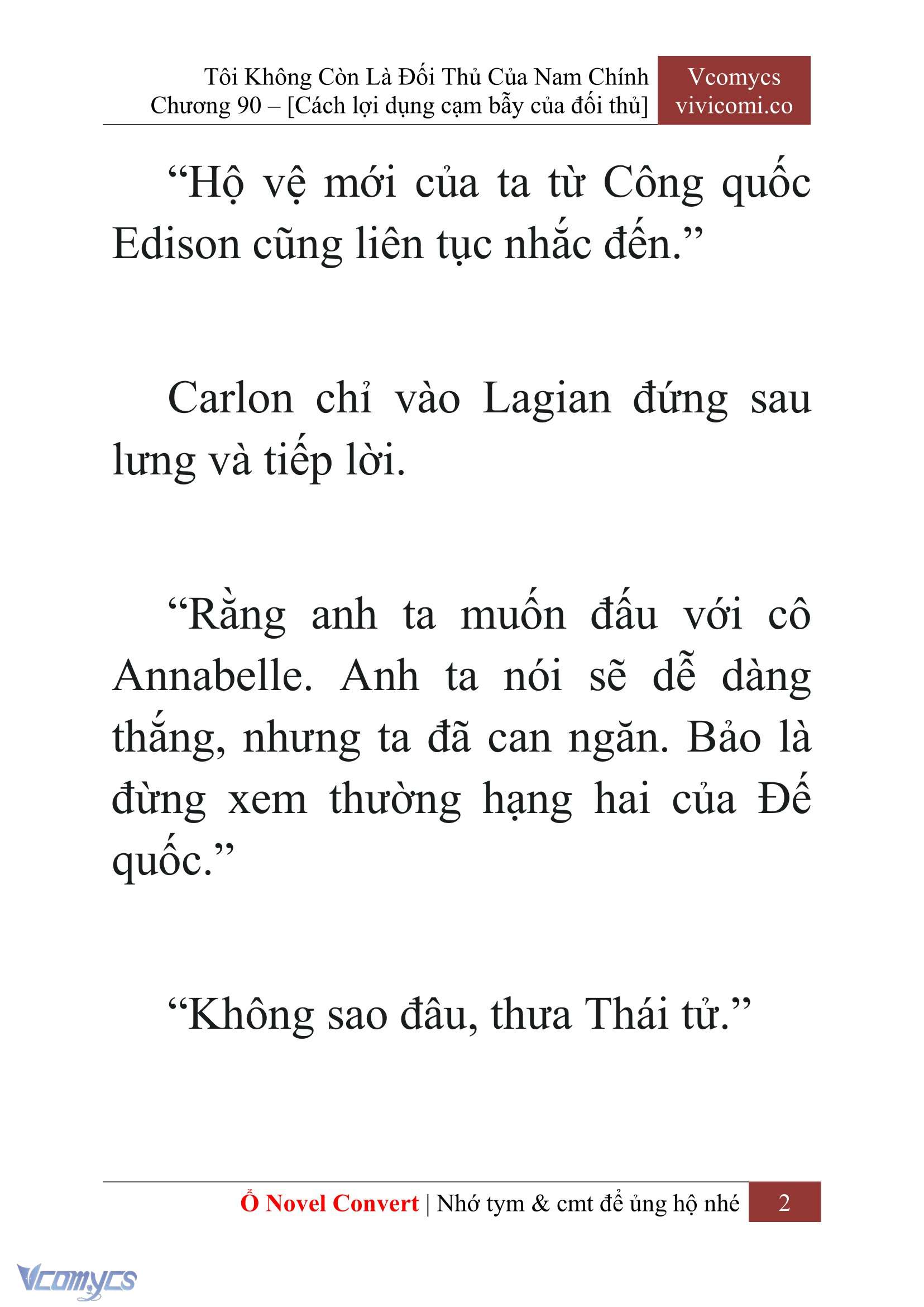 [Novel] Tôi Không Còn Là Đối Thủ Của Nam Chính Chapter  90 - 4