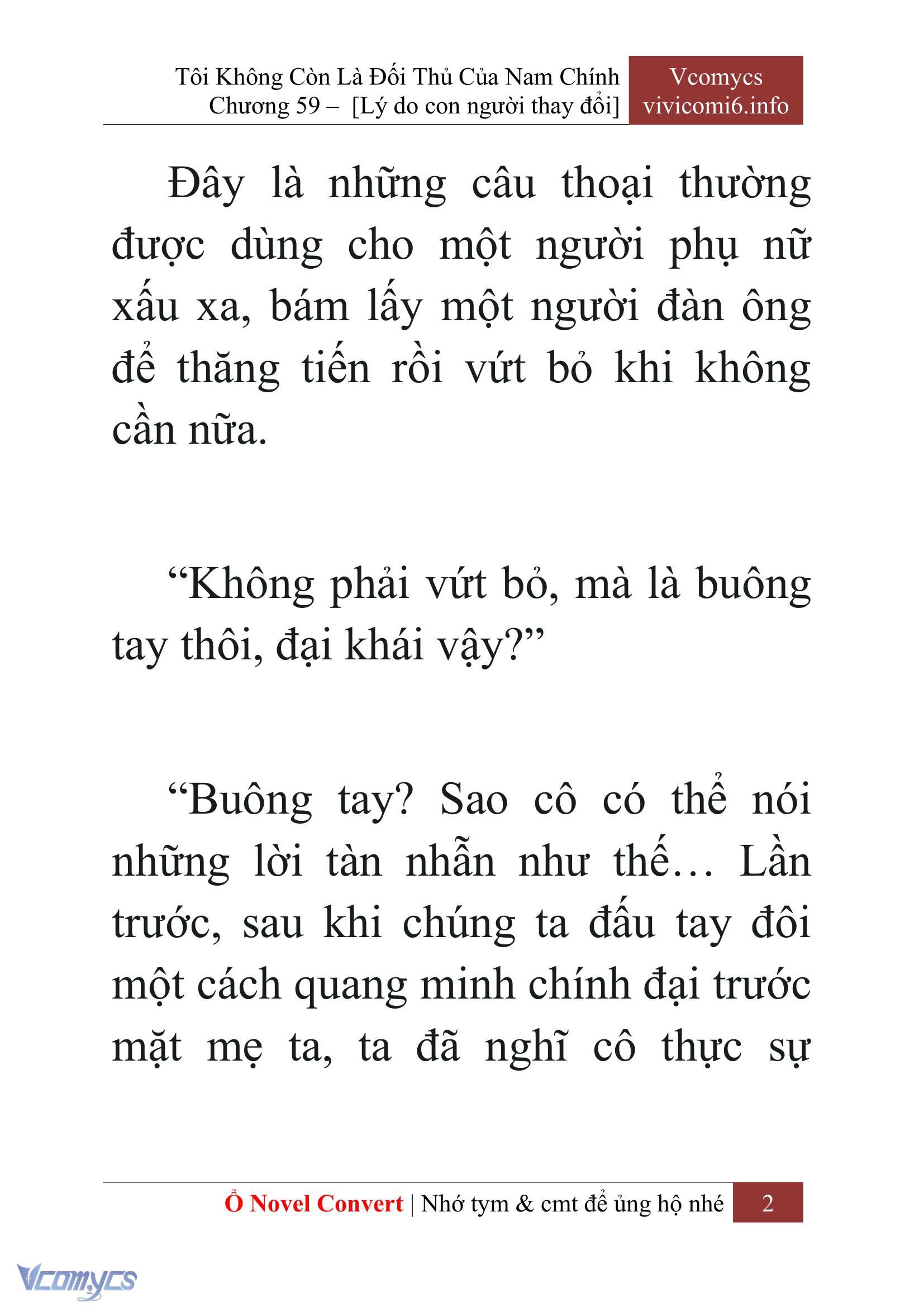 [Novel] Tôi Không Còn Là Đối Thủ Của Nam Chính Chapter  59 - 4