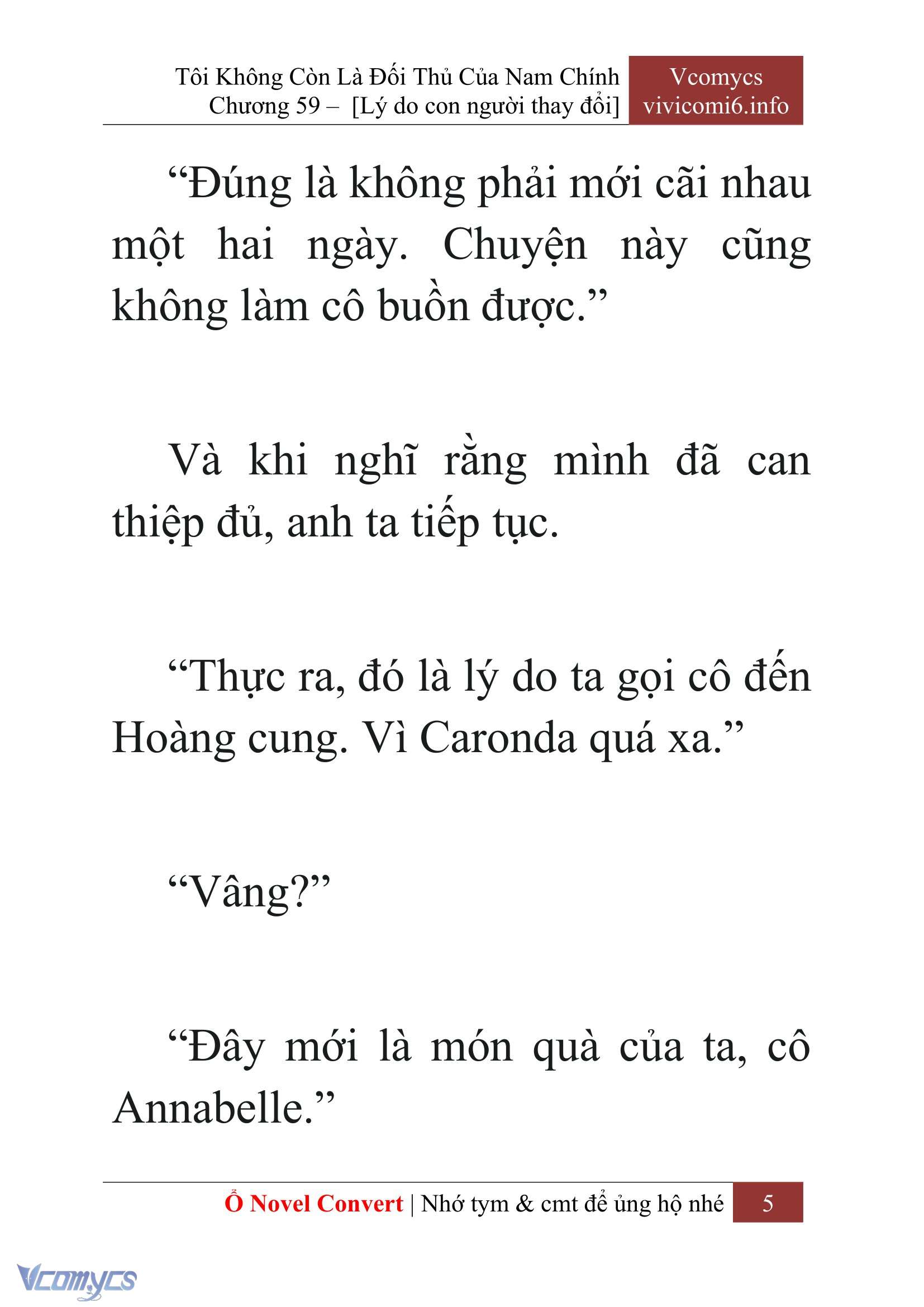 [Novel] Tôi Không Còn Là Đối Thủ Của Nam Chính Chapter  59 - 7