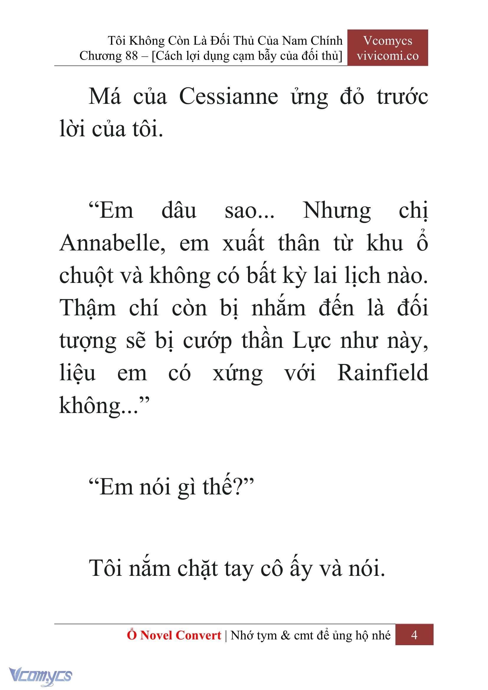 [Novel] Tôi Không Còn Là Đối Thủ Của Nam Chính Chapter  88 - 6