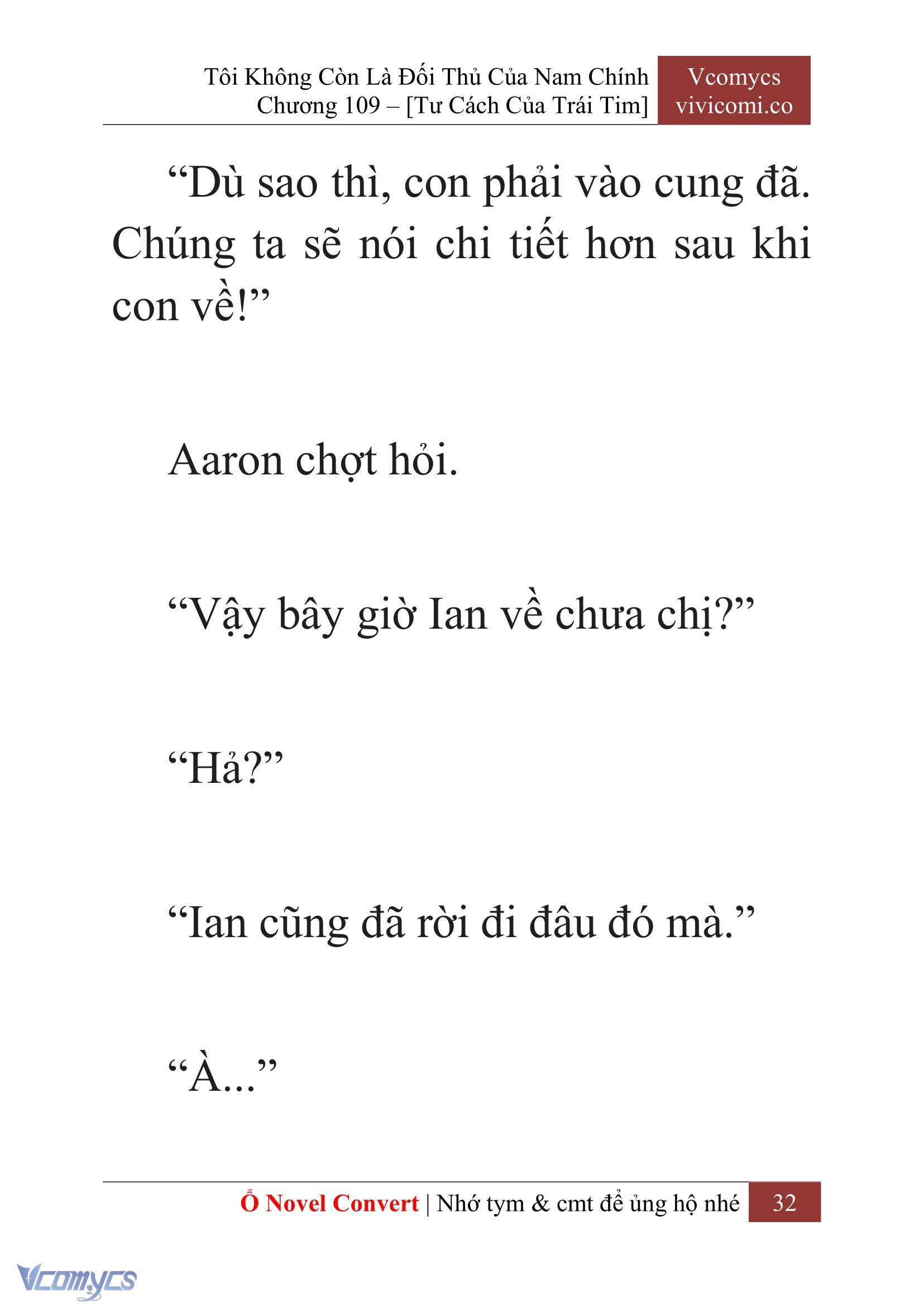 [Novel] Tôi Không Còn Là Đối Thủ Của Nam Chính Chapter  109 - 34