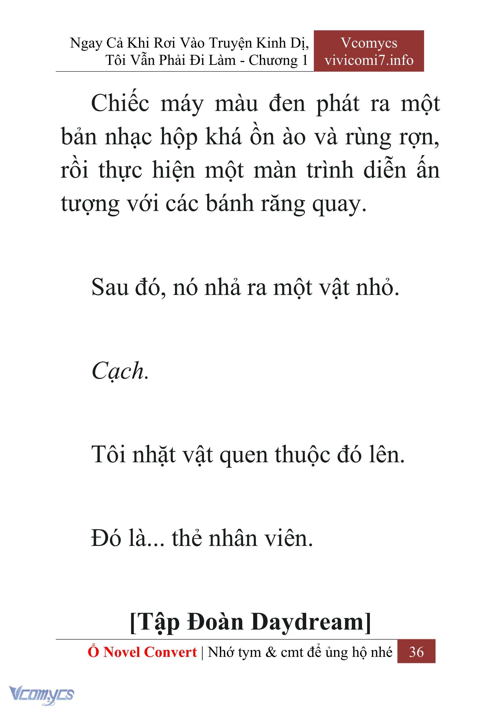 [Novel] Ngay Cả Khi Rơi Vào Truyện Kinh Dị, Tôi Vẫn Phải Đi Làm Chapter  1 - 38