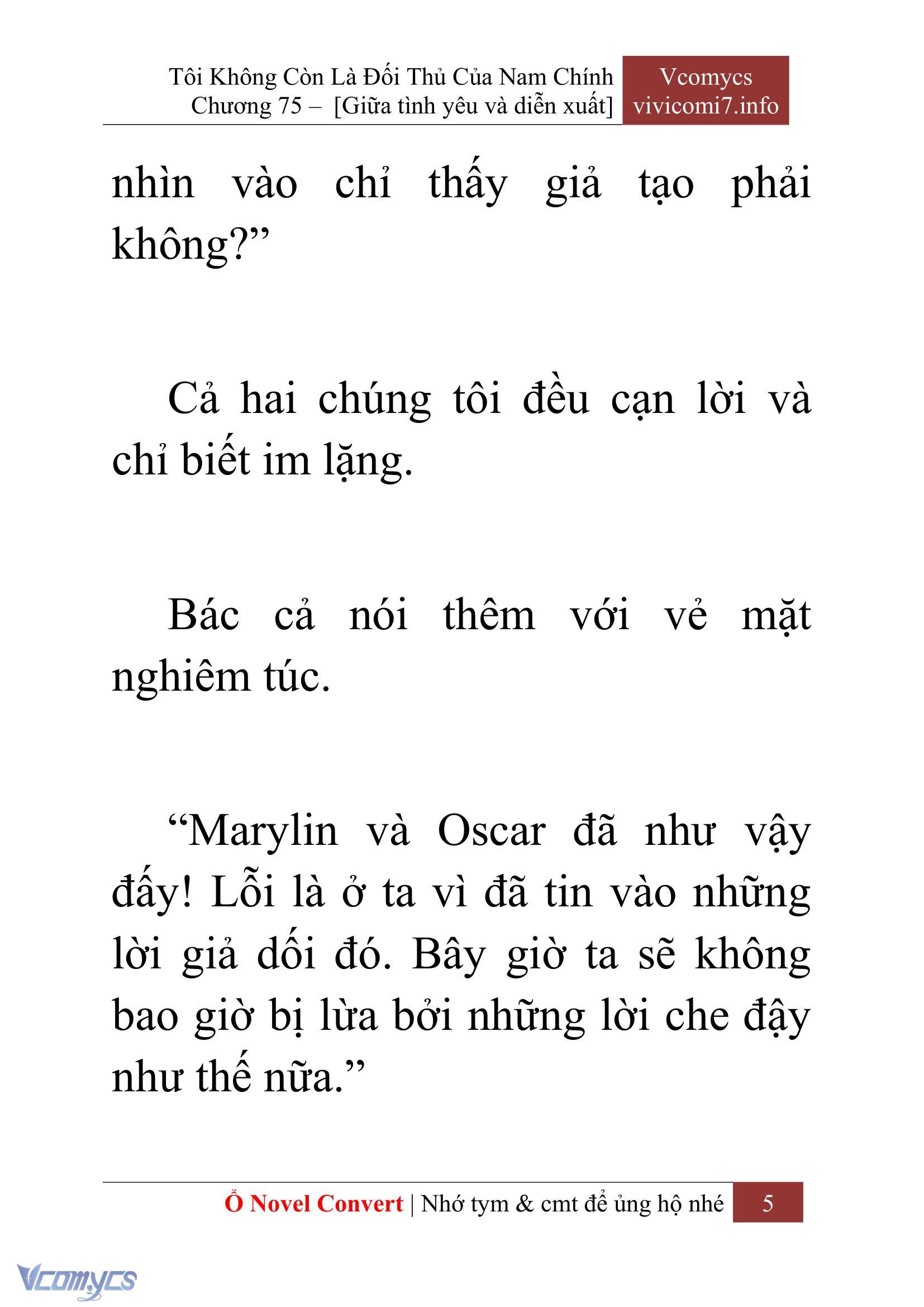 [Novel] Tôi Không Còn Là Đối Thủ Của Nam Chính Chapter  75 - 7