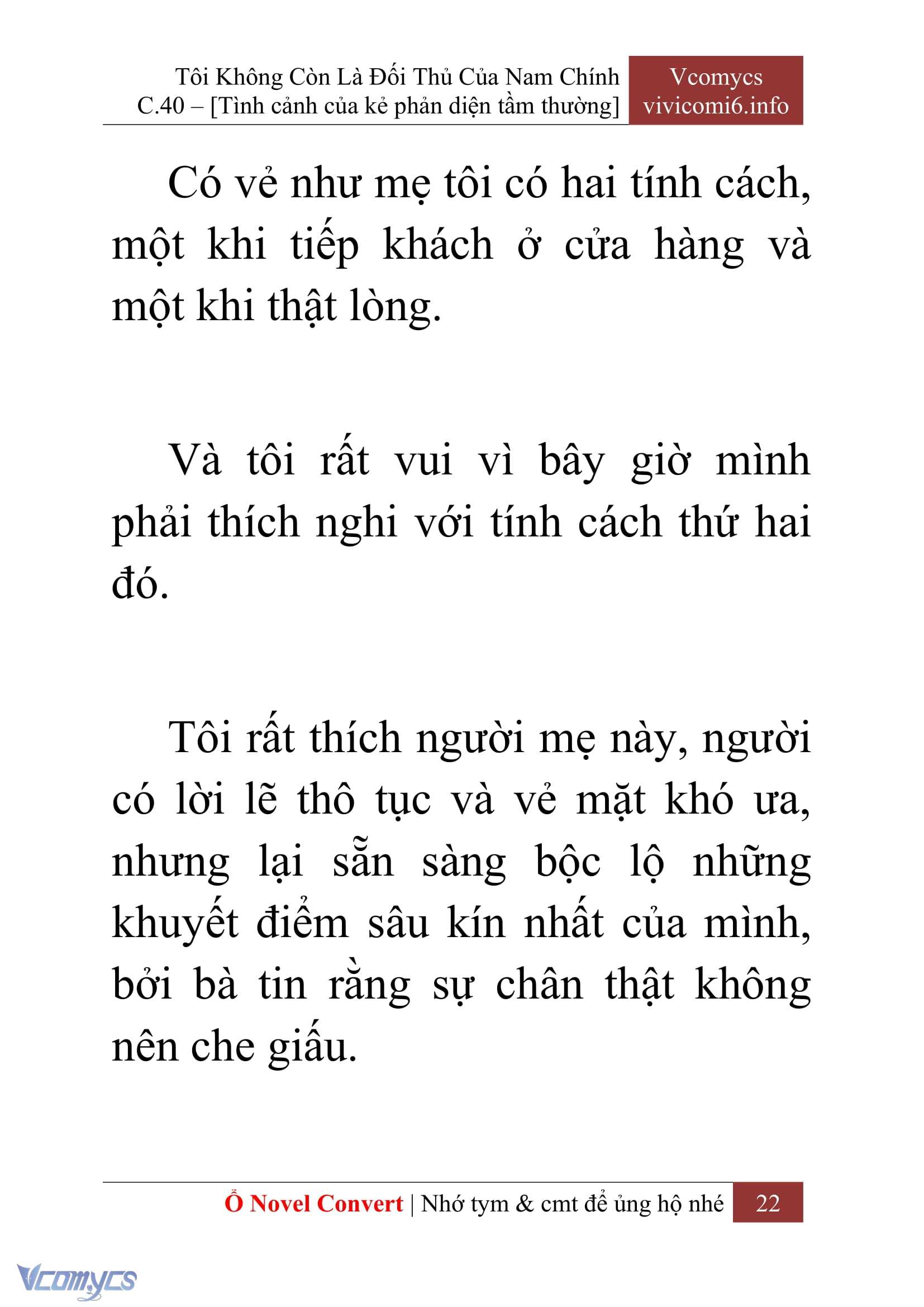 [Novel] Tôi Không Còn Là Đối Thủ Của Nam Chính Chapter  40 - 24