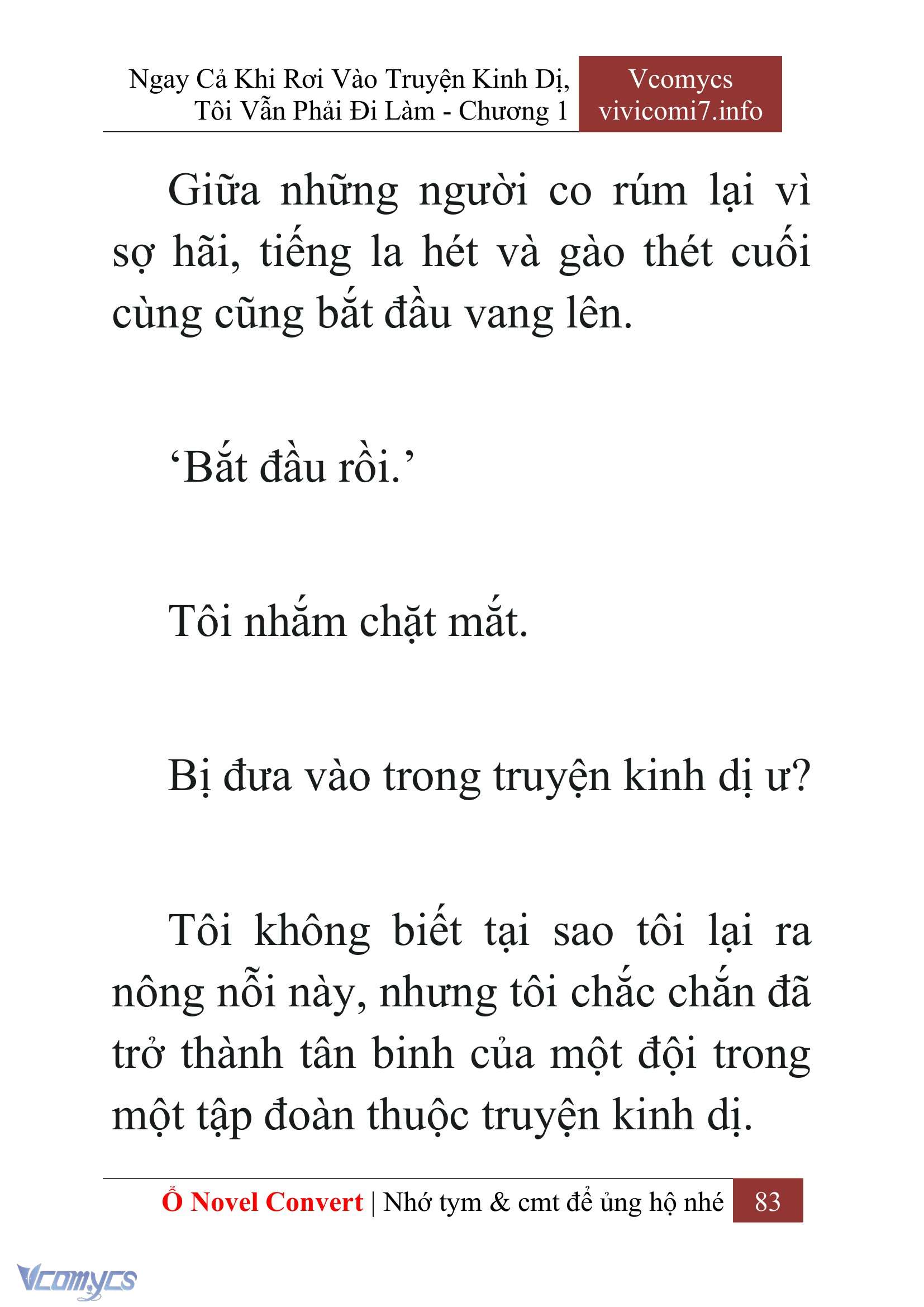 [Novel] Ngay Cả Khi Rơi Vào Truyện Kinh Dị, Tôi Vẫn Phải Đi Làm Chapter  1 - 85