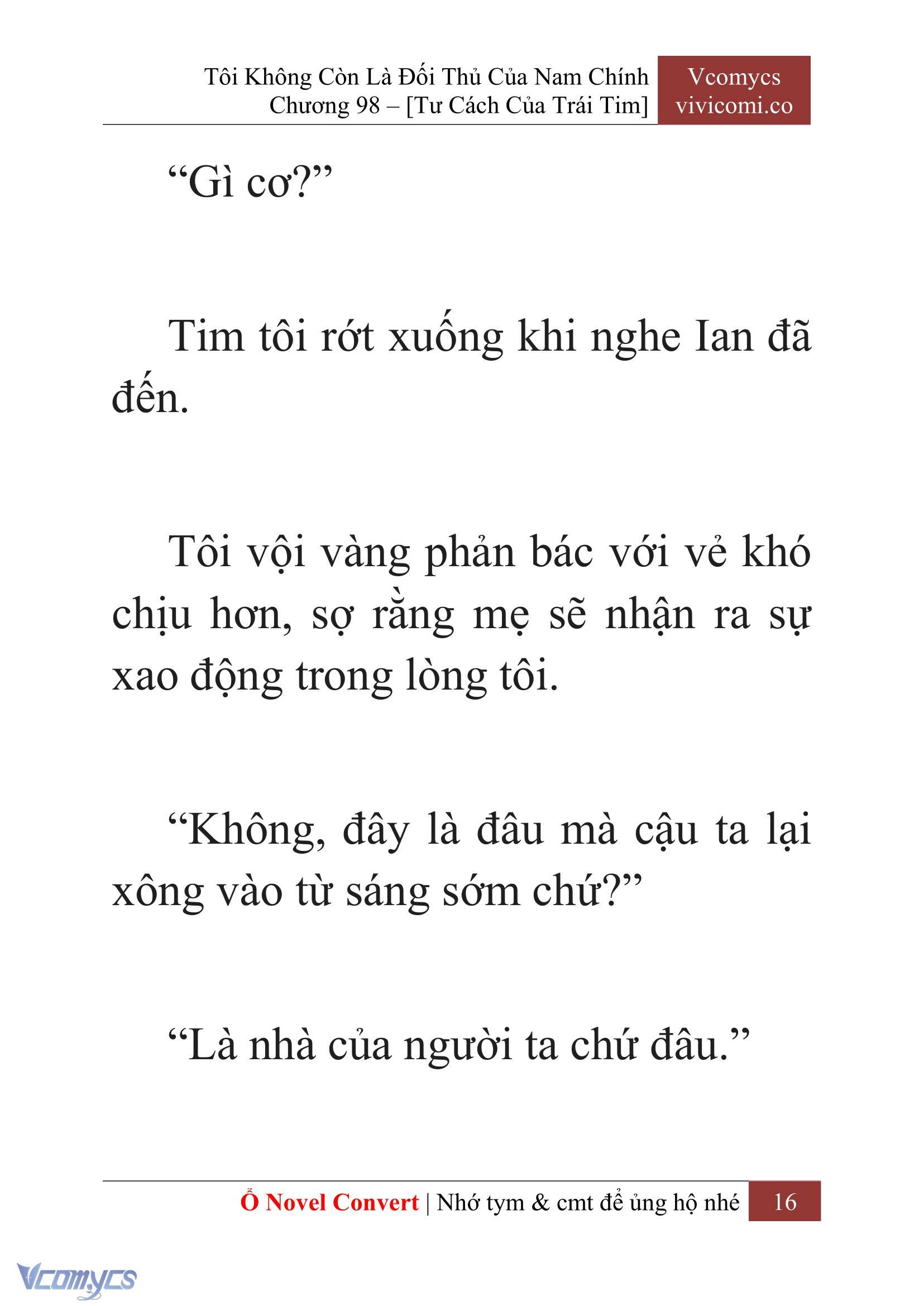 [Novel] Tôi Không Còn Là Đối Thủ Của Nam Chính Chapter  98 - 18