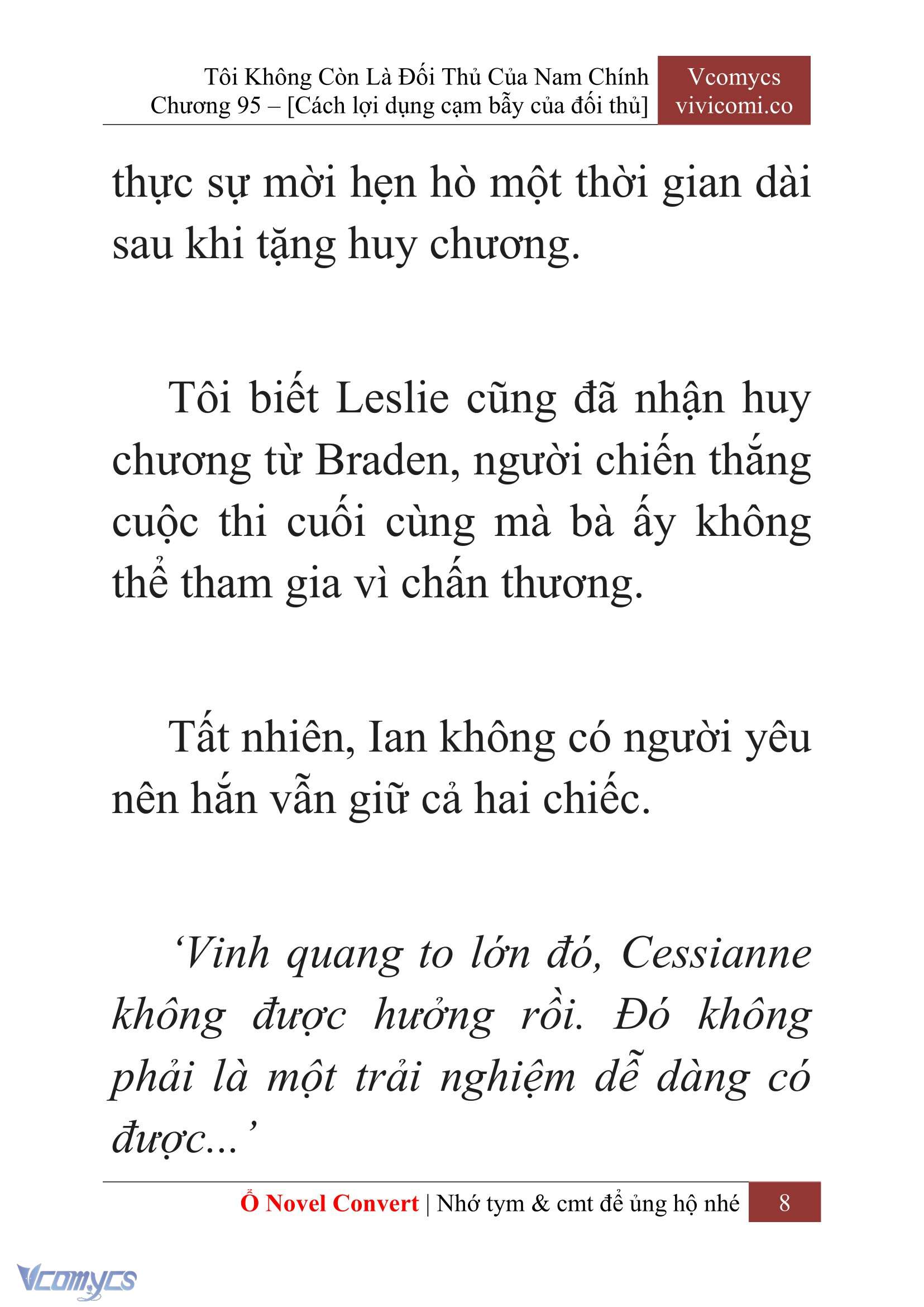 [Novel] Tôi Không Còn Là Đối Thủ Của Nam Chính Chapter  95 - 10