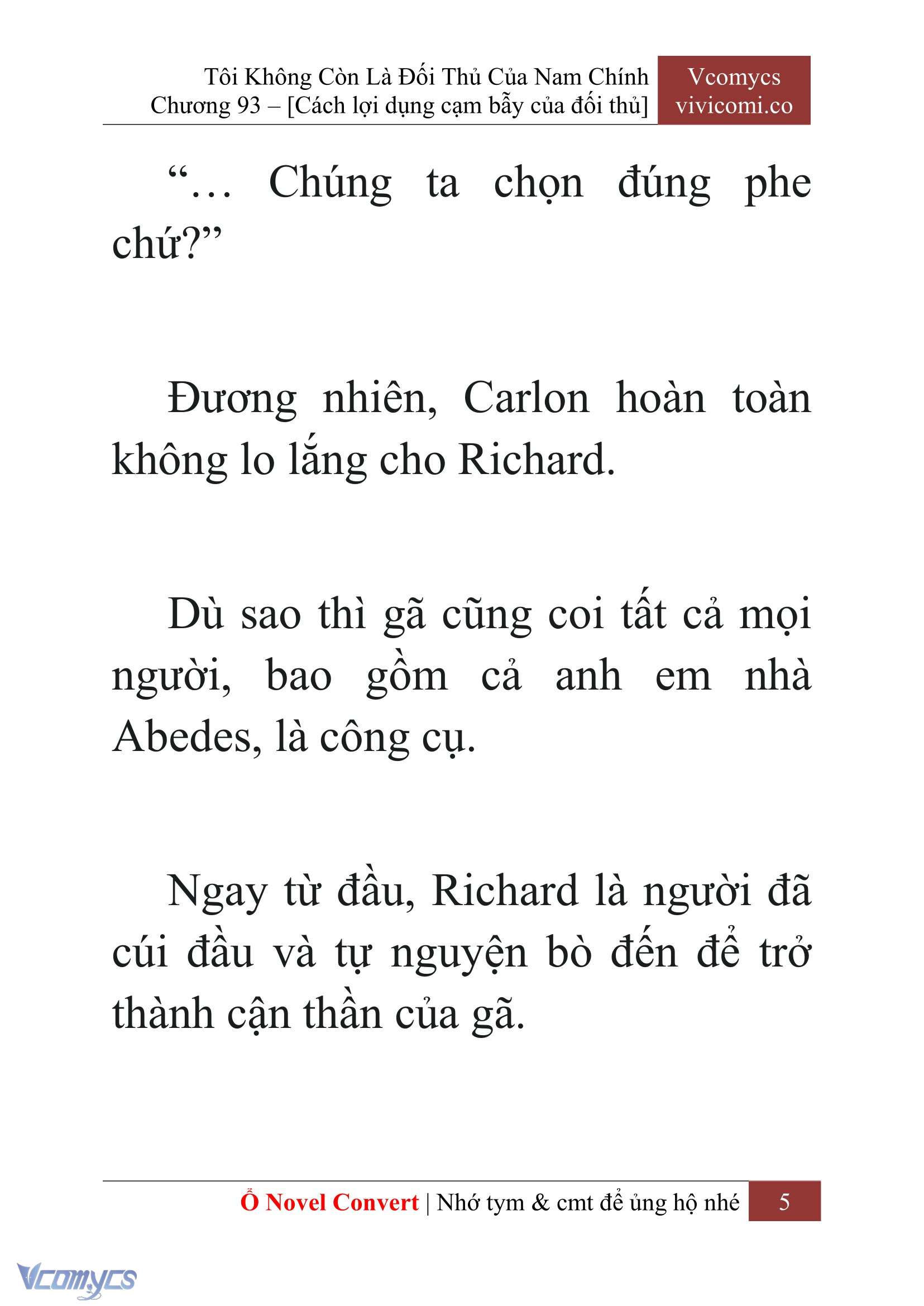 [Novel] Tôi Không Còn Là Đối Thủ Của Nam Chính Chapter  93 - 7