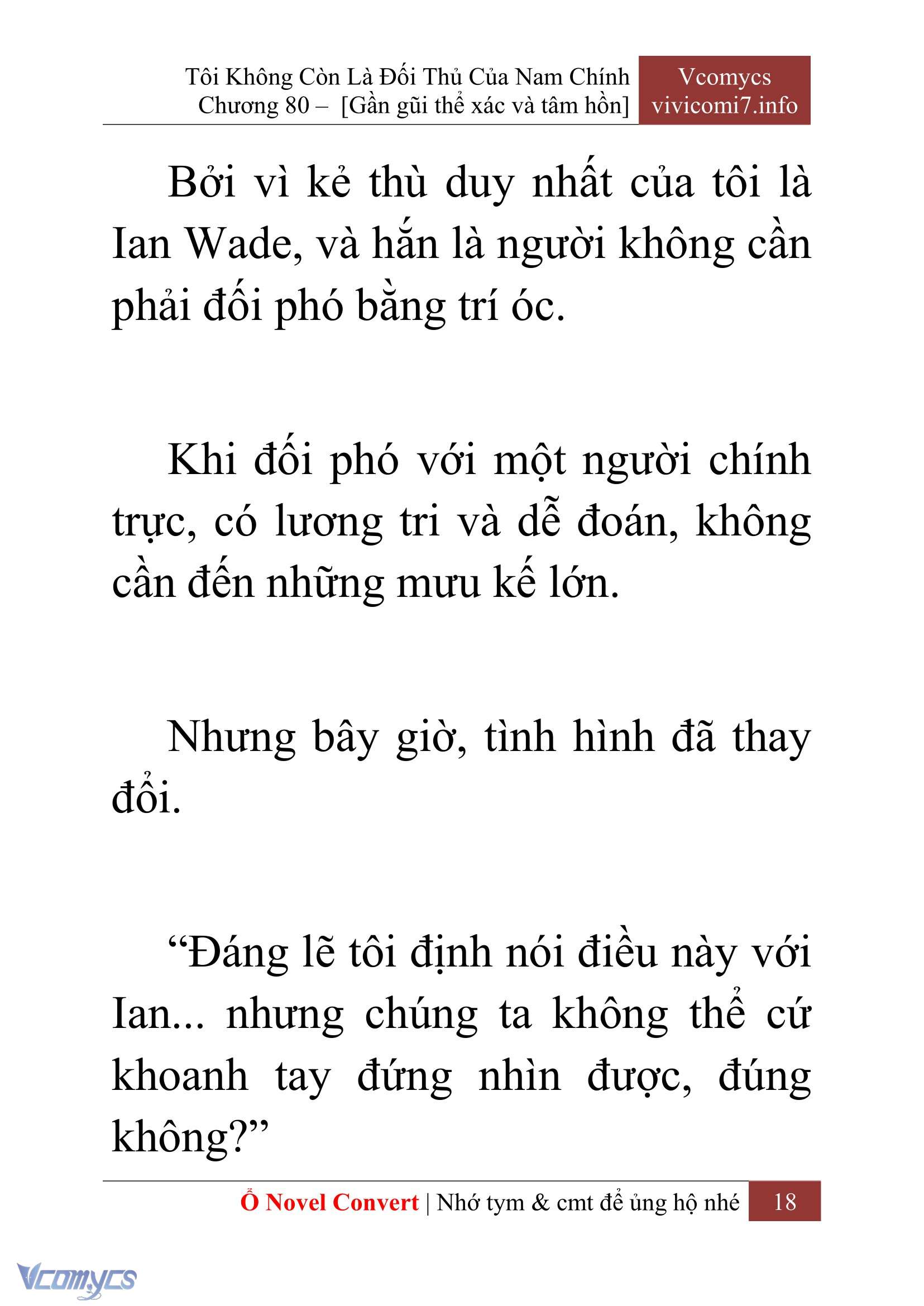 [Novel] Tôi Không Còn Là Đối Thủ Của Nam Chính Chapter  80 - 20
