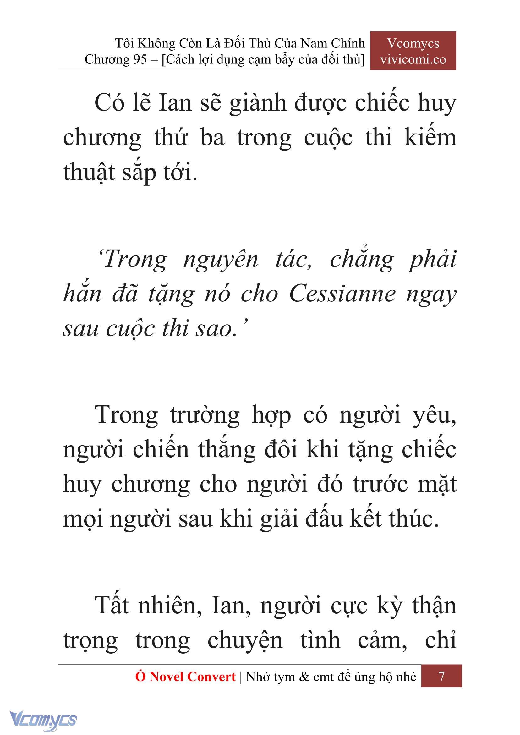 [Novel] Tôi Không Còn Là Đối Thủ Của Nam Chính Chapter  95 - 9
