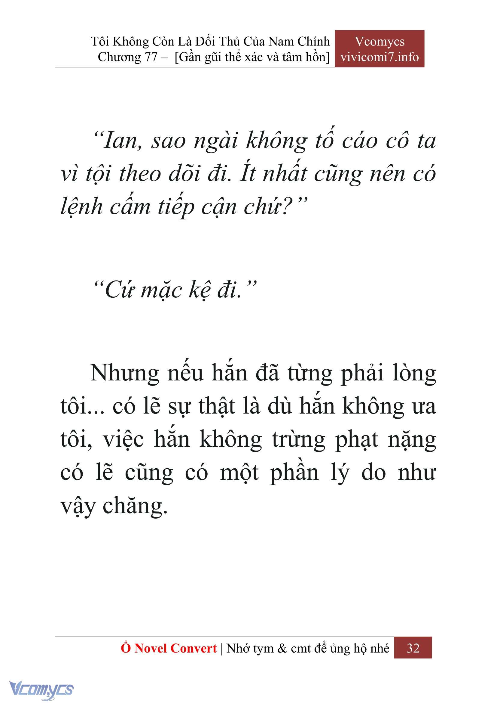 [Novel] Tôi Không Còn Là Đối Thủ Của Nam Chính Chapter  77 - 34