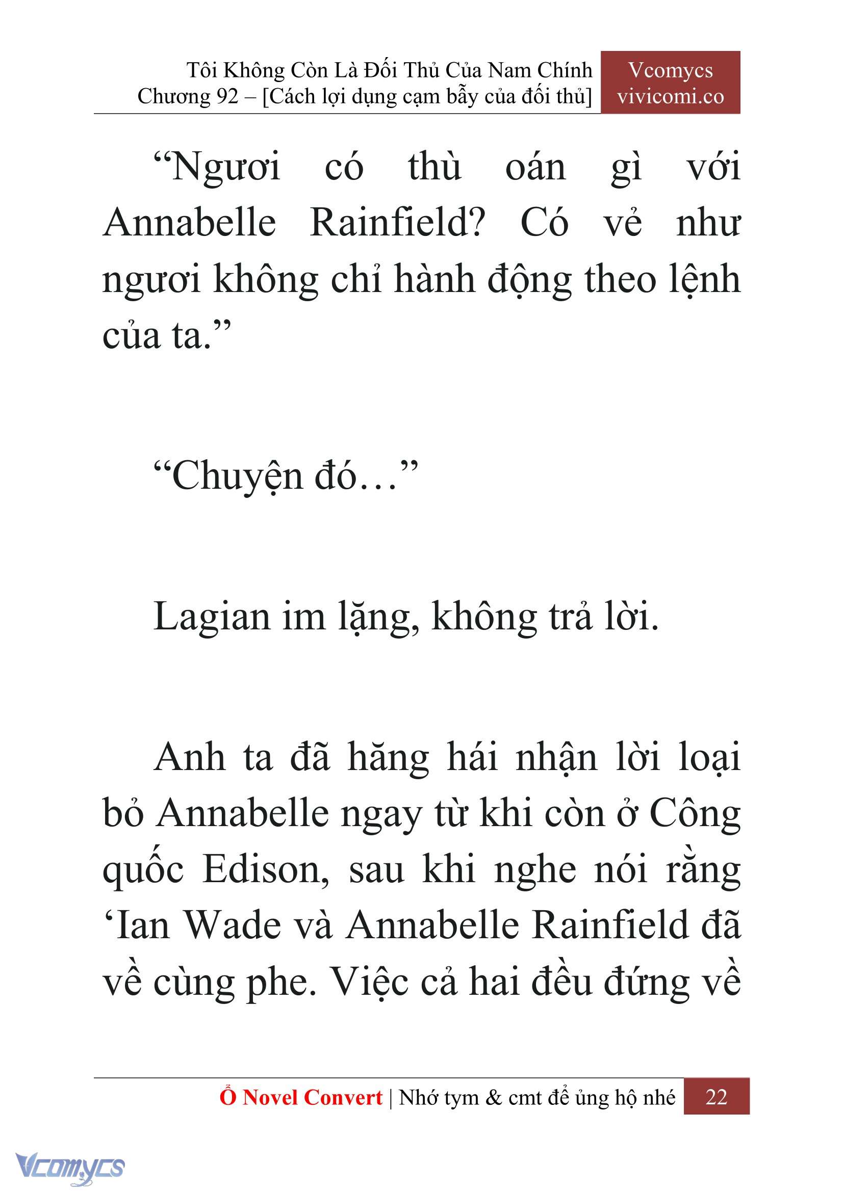 [Novel] Tôi Không Còn Là Đối Thủ Của Nam Chính Chapter  92 - 24