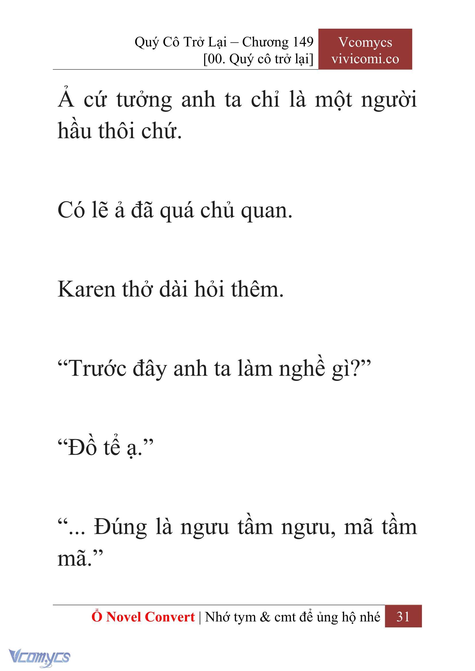 [Novel] Quý Cô Trở Lại Chapter  149 - 33