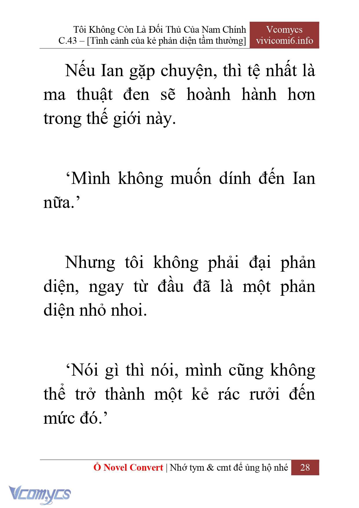 [Novel] Tôi Không Còn Là Đối Thủ Của Nam Chính Chapter  43 - 30