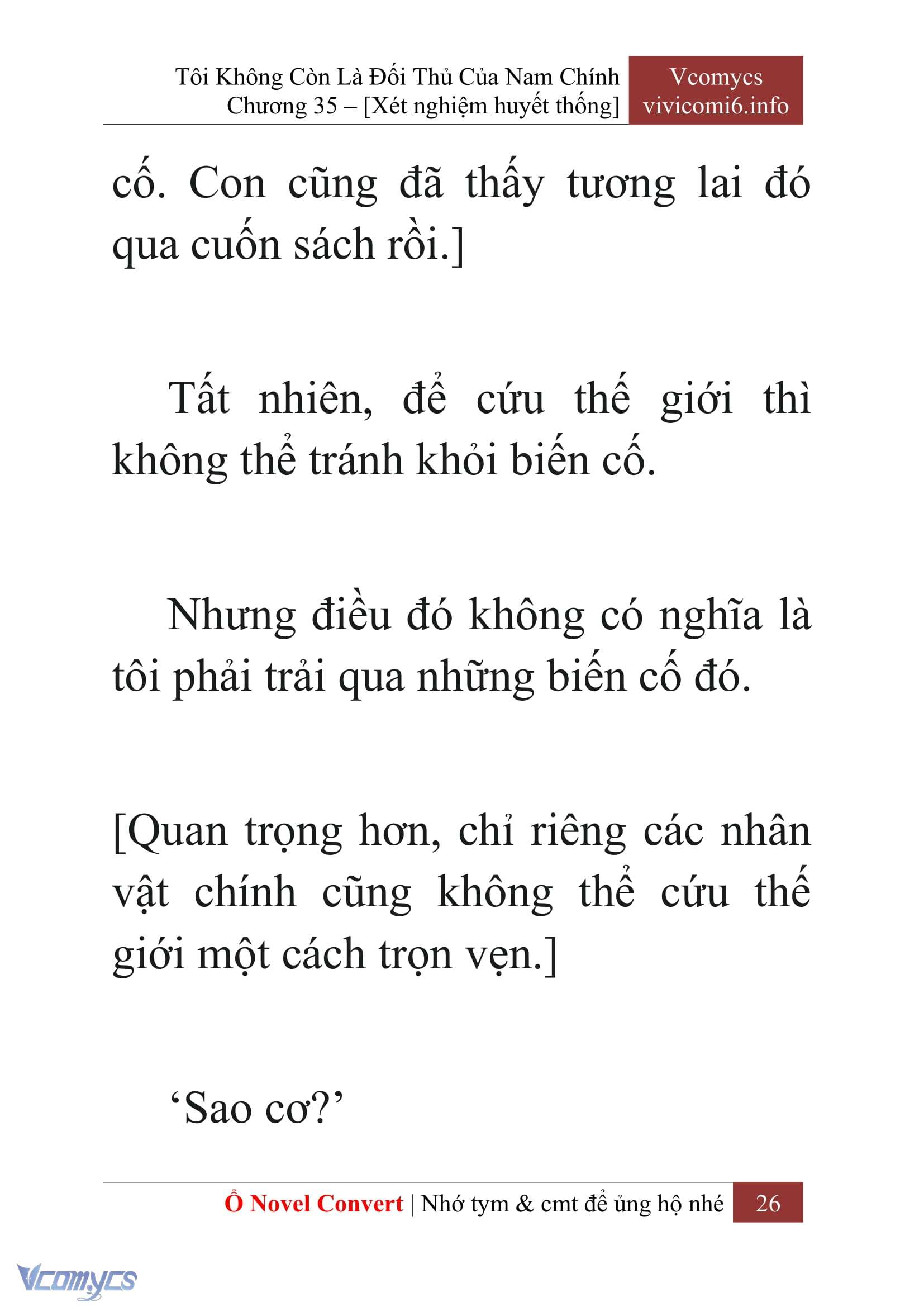 [Novel] Tôi Không Còn Là Đối Thủ Của Nam Chính Chapter  35 - 28