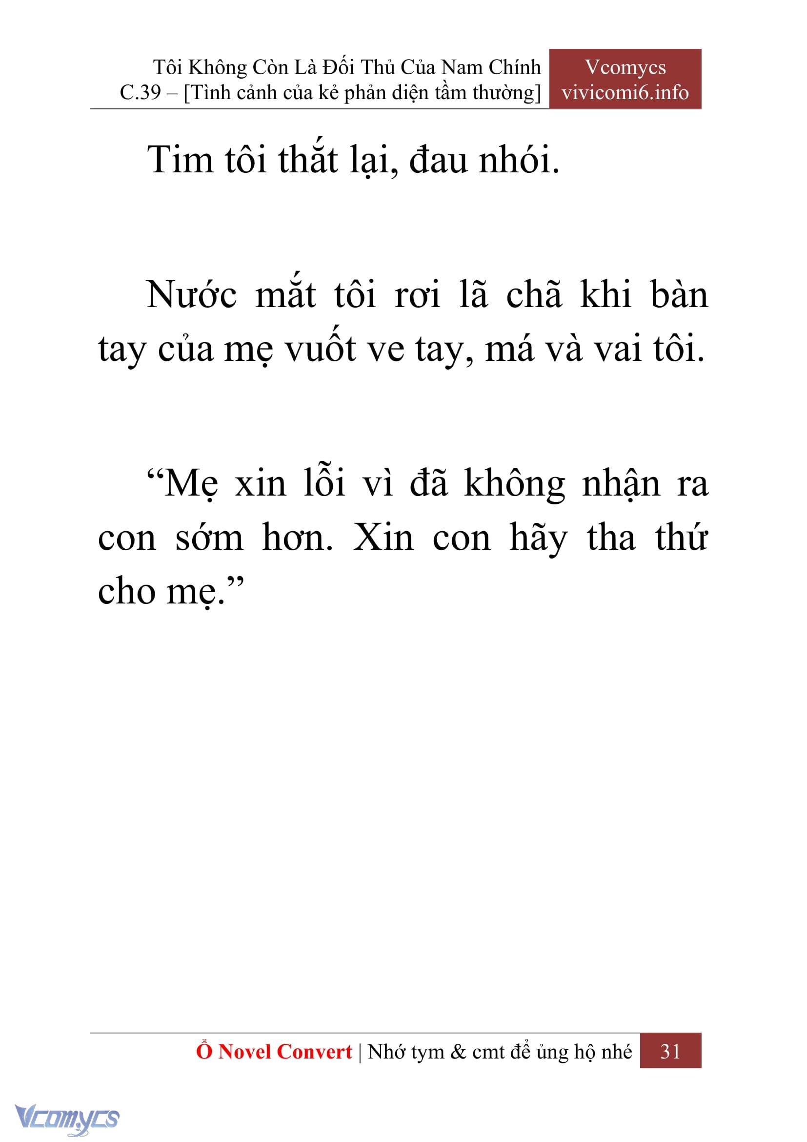 [Novel] Tôi Không Còn Là Đối Thủ Của Nam Chính Chapter  39 - 33