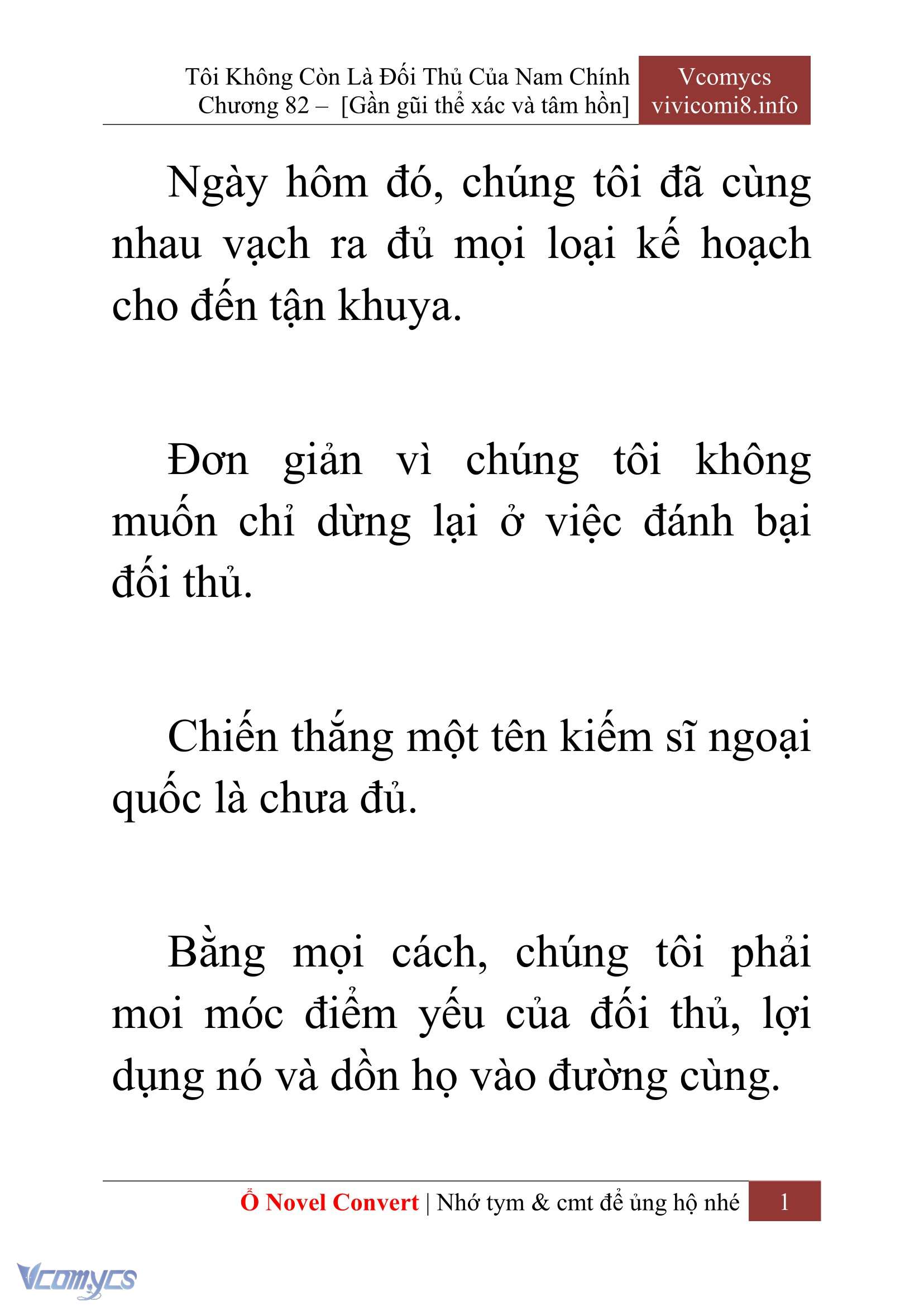 [Novel] Tôi Không Còn Là Đối Thủ Của Nam Chính Chapter  82 - 3