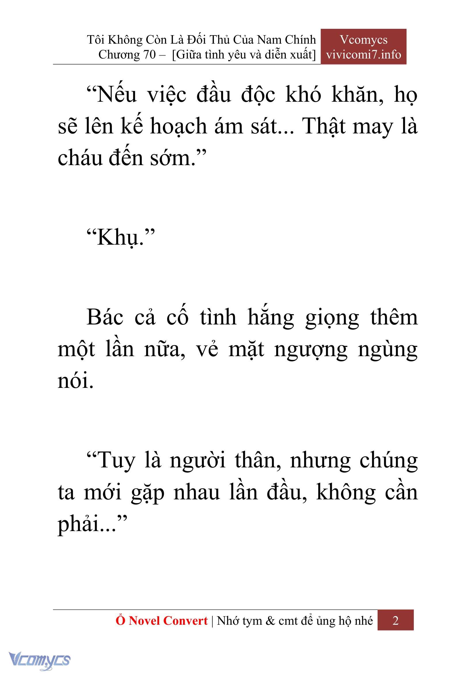[Novel] Tôi Không Còn Là Đối Thủ Của Nam Chính Chapter  70 - 4