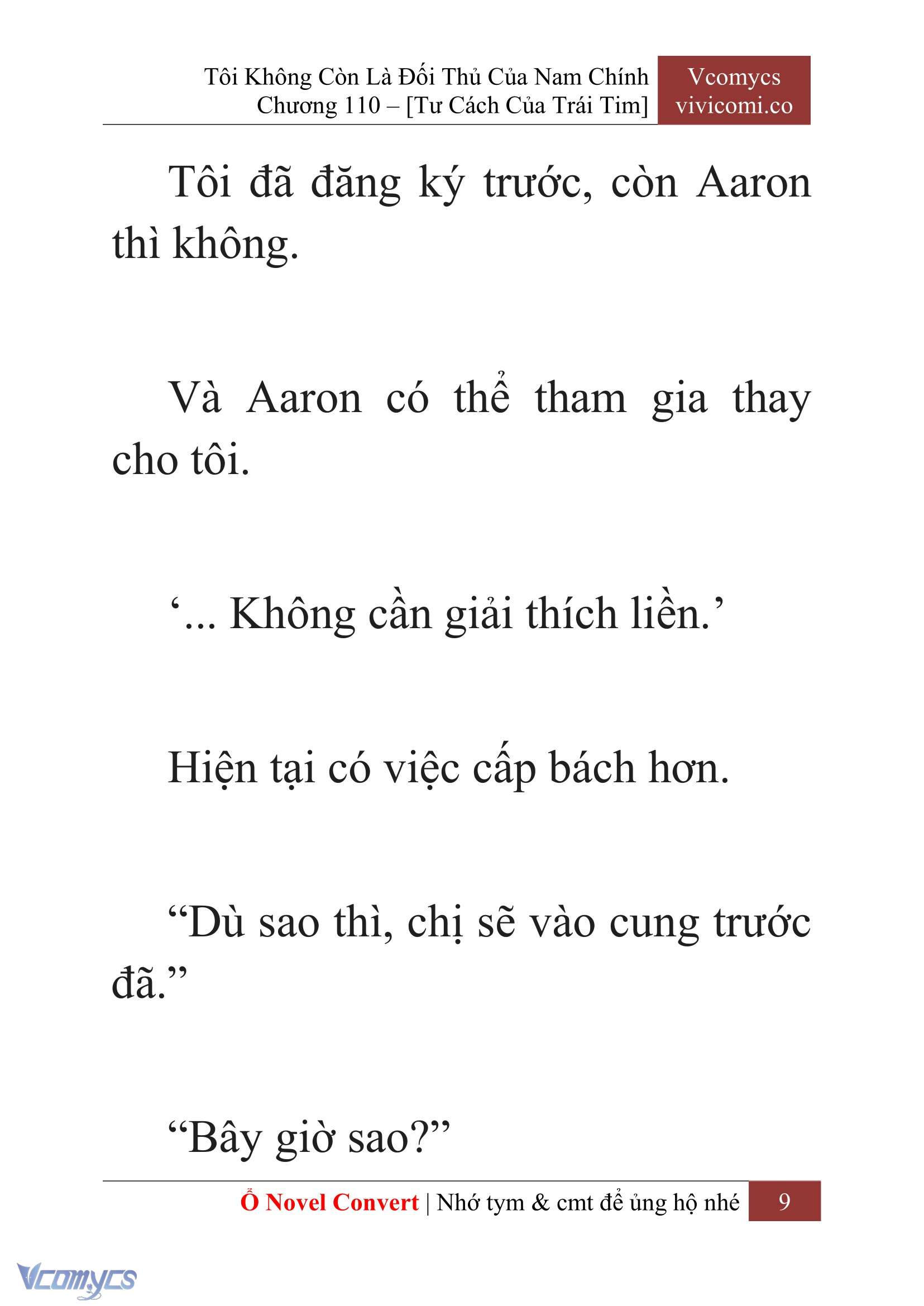 [Novel] Tôi Không Còn Là Đối Thủ Của Nam Chính Chapter  110 - 11